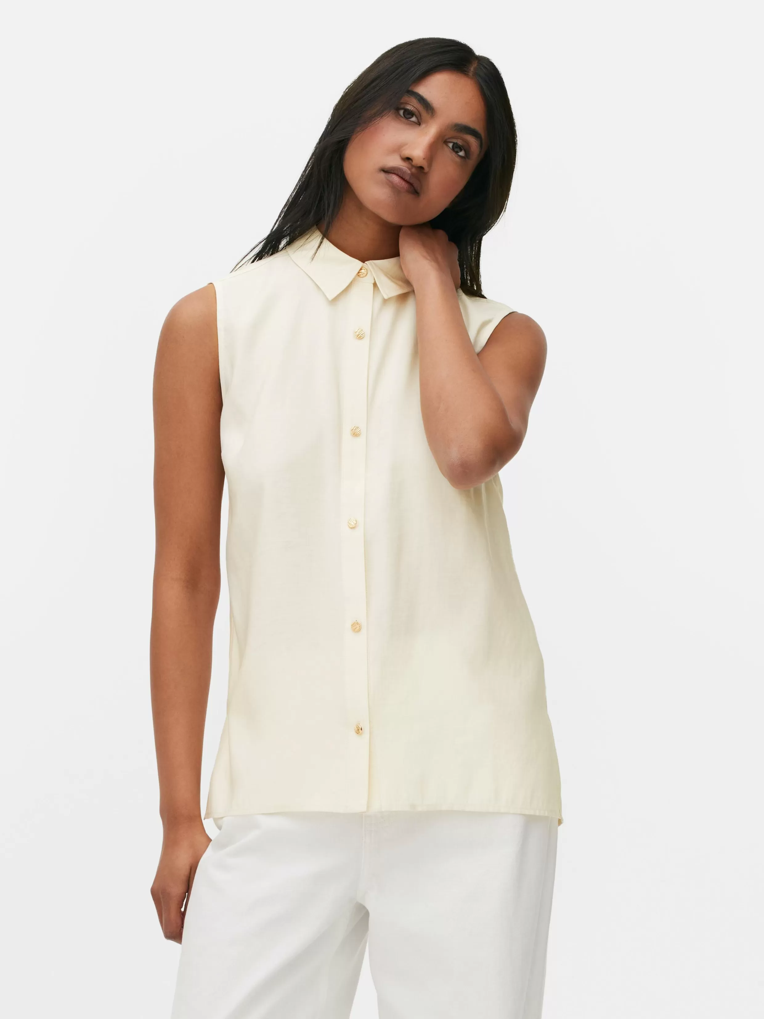 Primark Overhemden En Blouses^Mouwloze Blouse Met Knopen