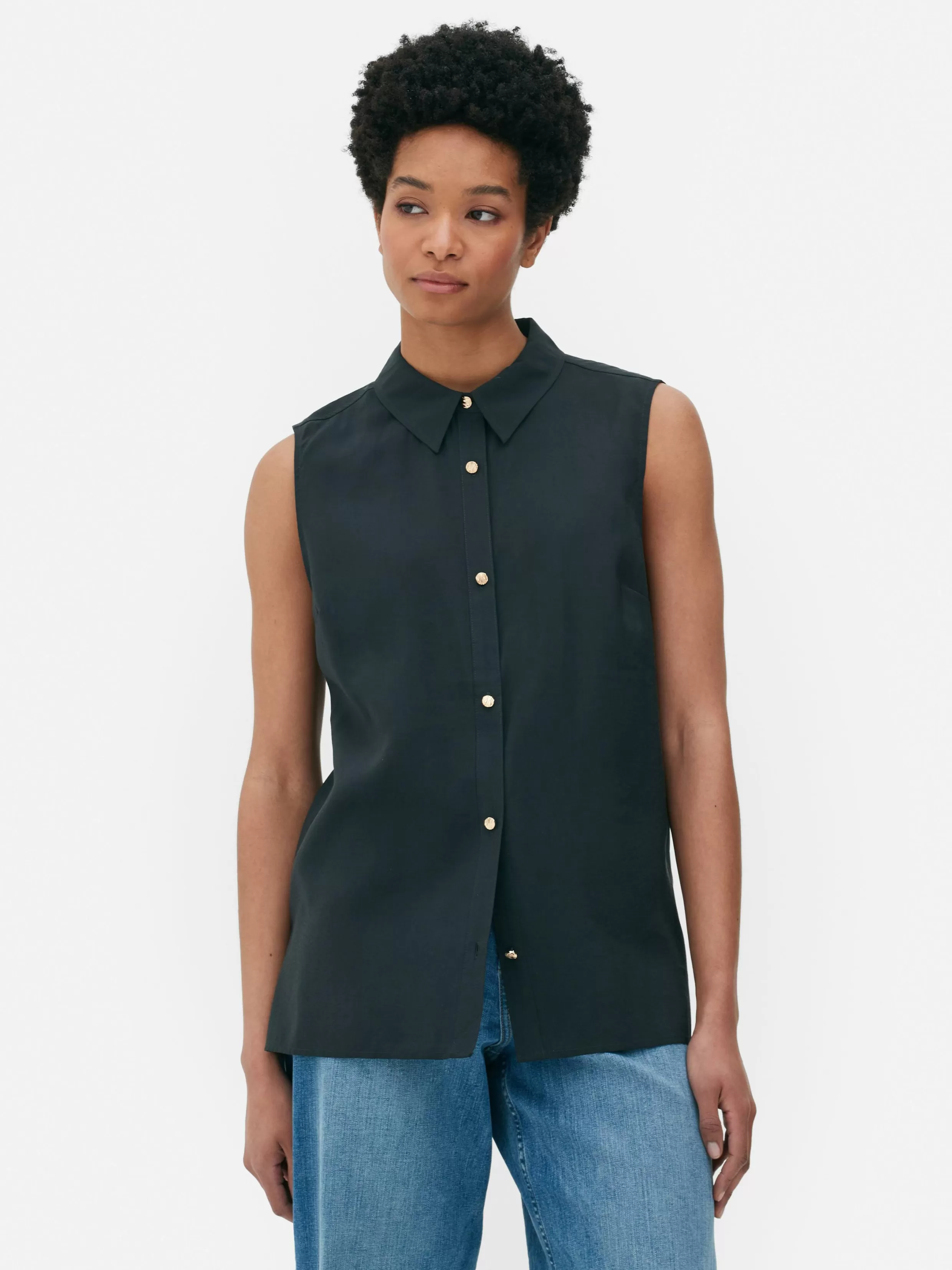 Primark Overhemden En Blouses^Mouwloze Blouse Met Knopen