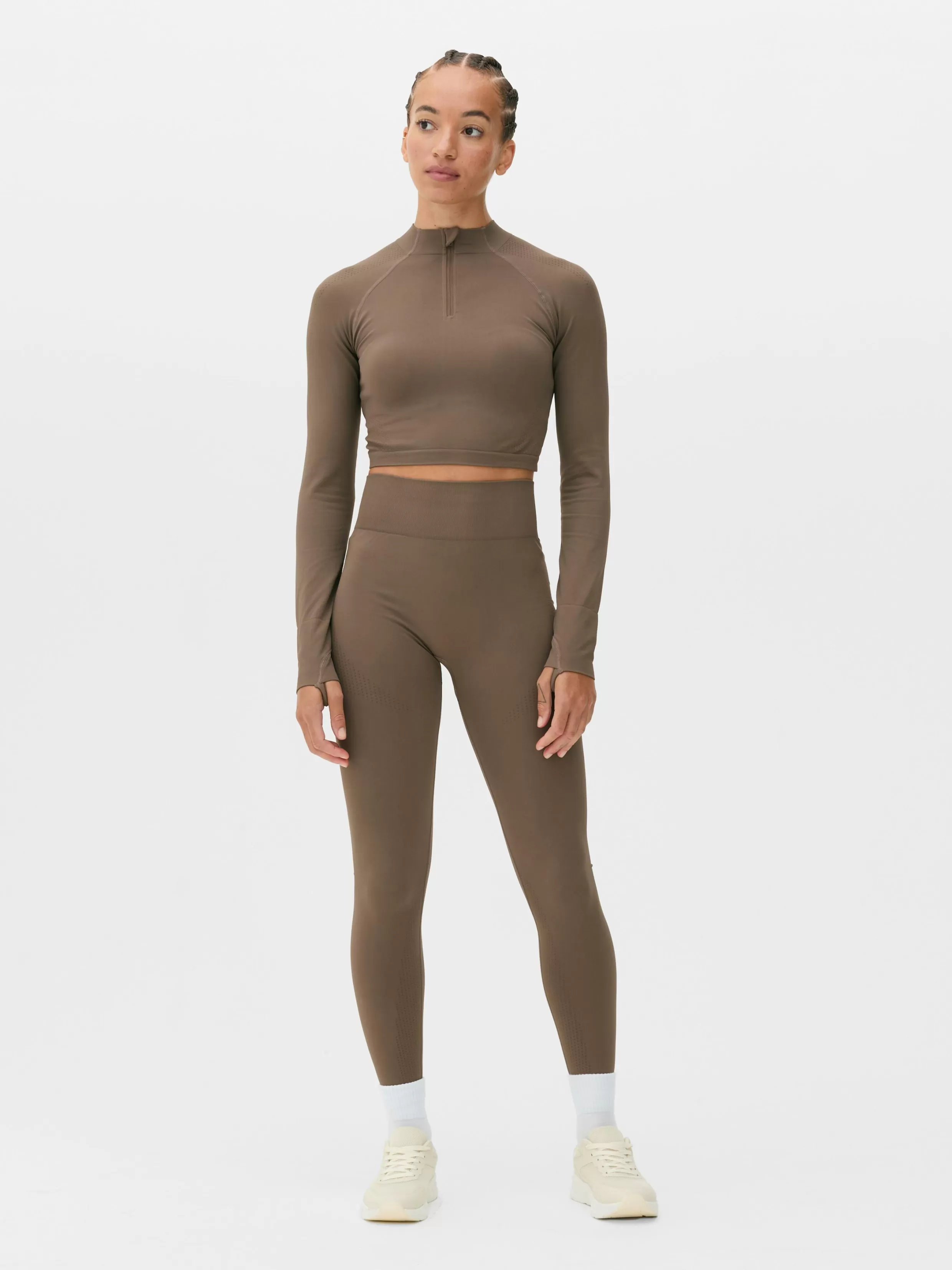 Primark Fitnesskleding En Activewear^Naadloze Corrigerende Sporttop Met Lange Mouwen