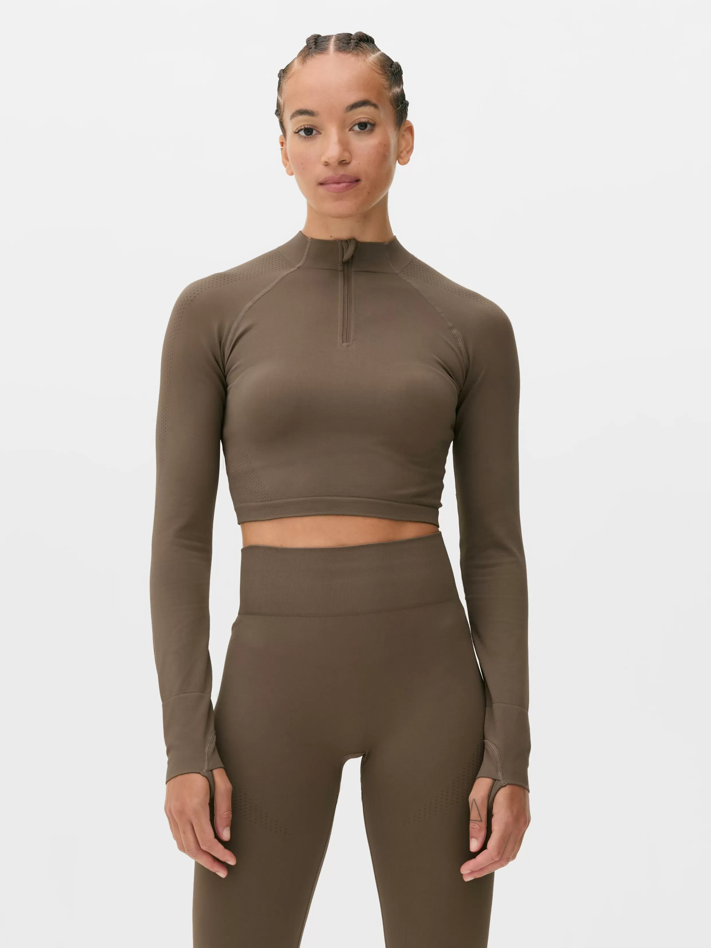 Primark Fitnesskleding En Activewear^Naadloze Corrigerende Sporttop Met Lange Mouwen