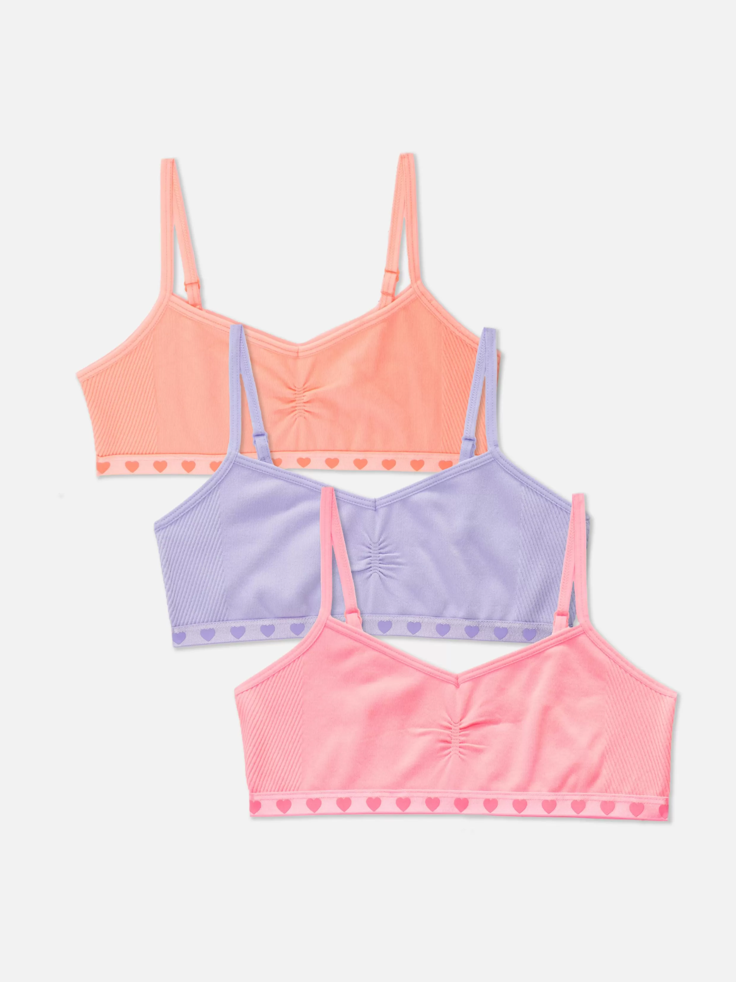 Primark Ondergoed^Naadloze Korte Tops Met Hartjes, Set Van 3