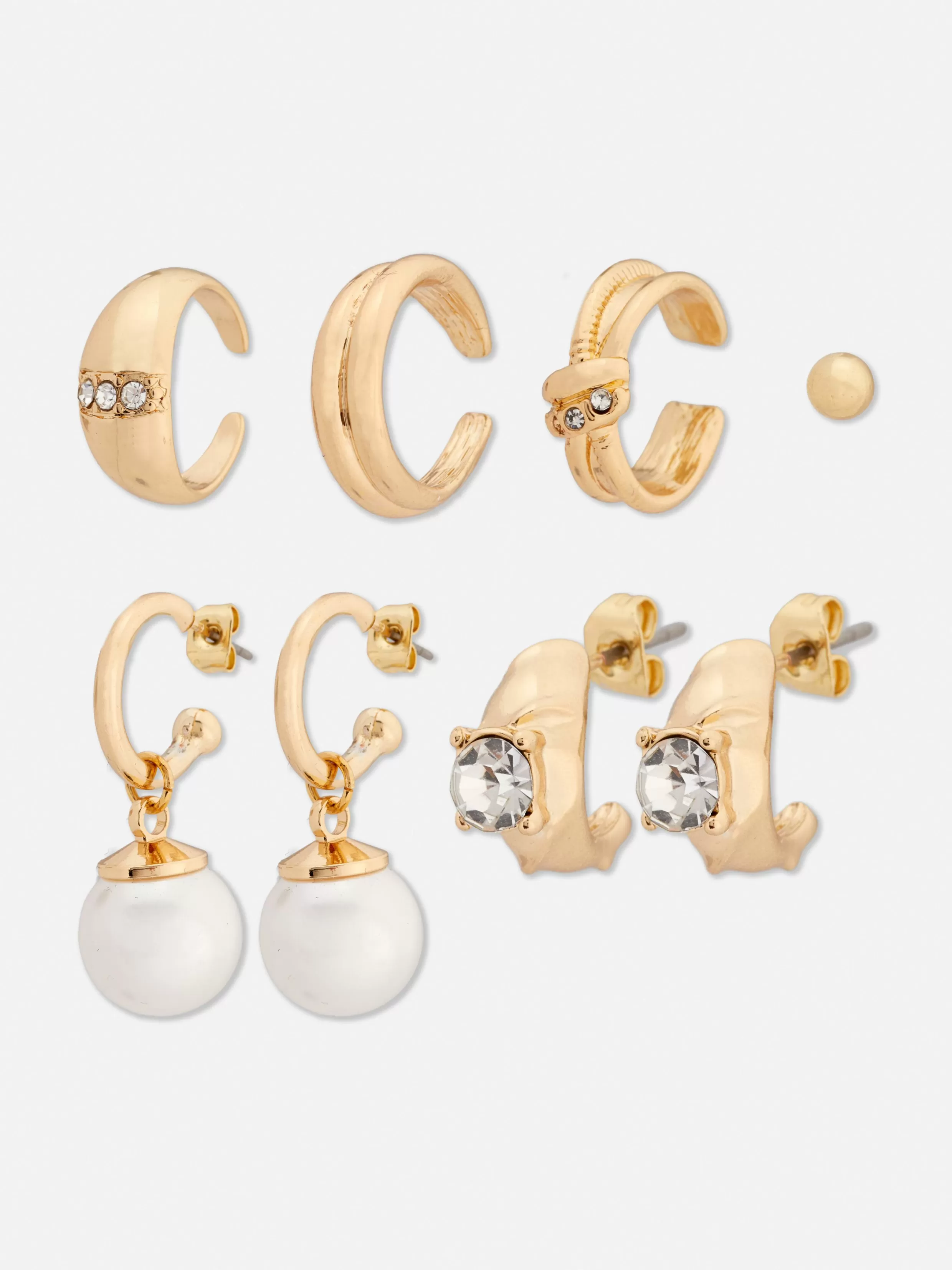 Primark Sieraden^Oorknopjes En Oorringen Met Stras, Set Van 6
