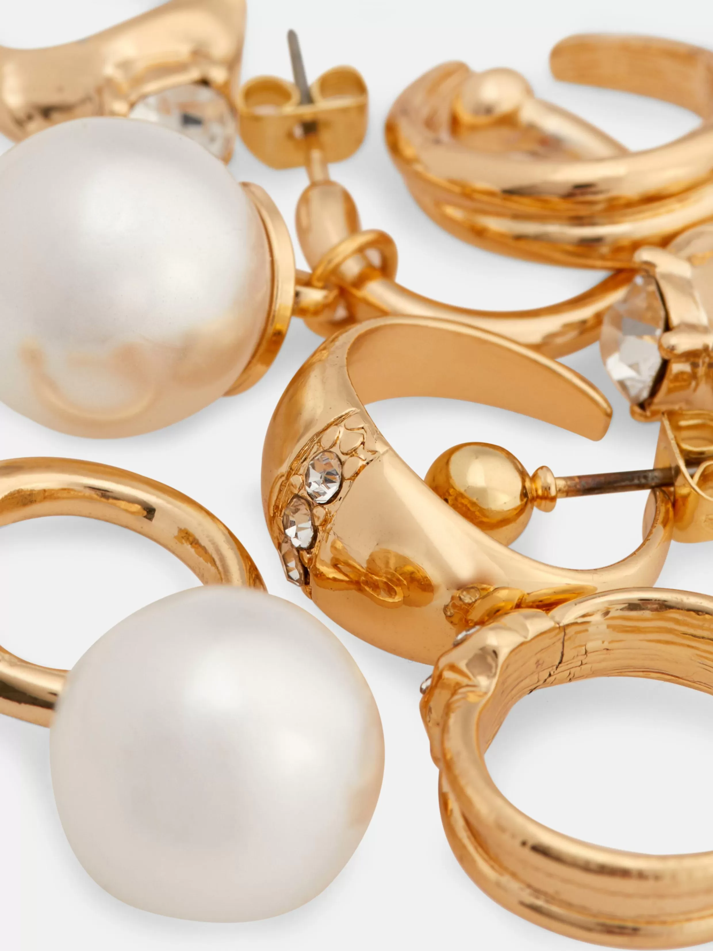 Primark Sieraden^Oorknopjes En Oorringen Met Stras, Set Van 6