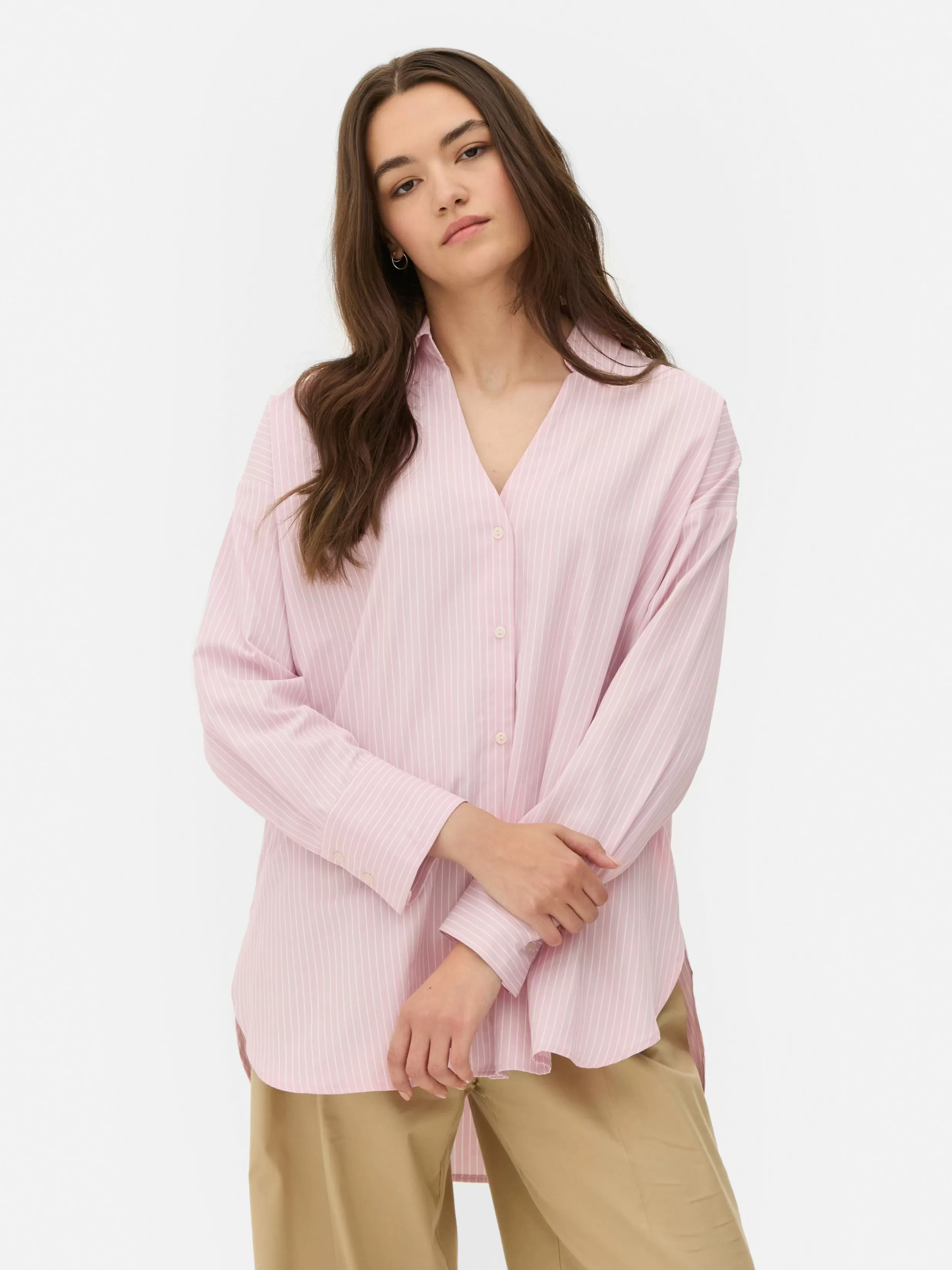 Primark Overhemden En Blouses^Oversized Overhemd Van Popeline