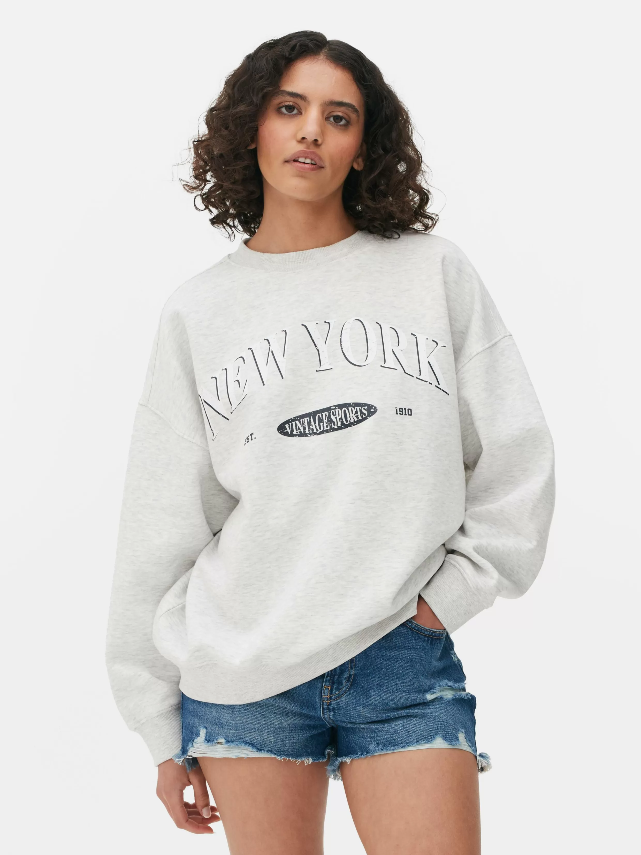 Primark Hoodies En Sweatshirts^Oversized Sweatshirt Met Print