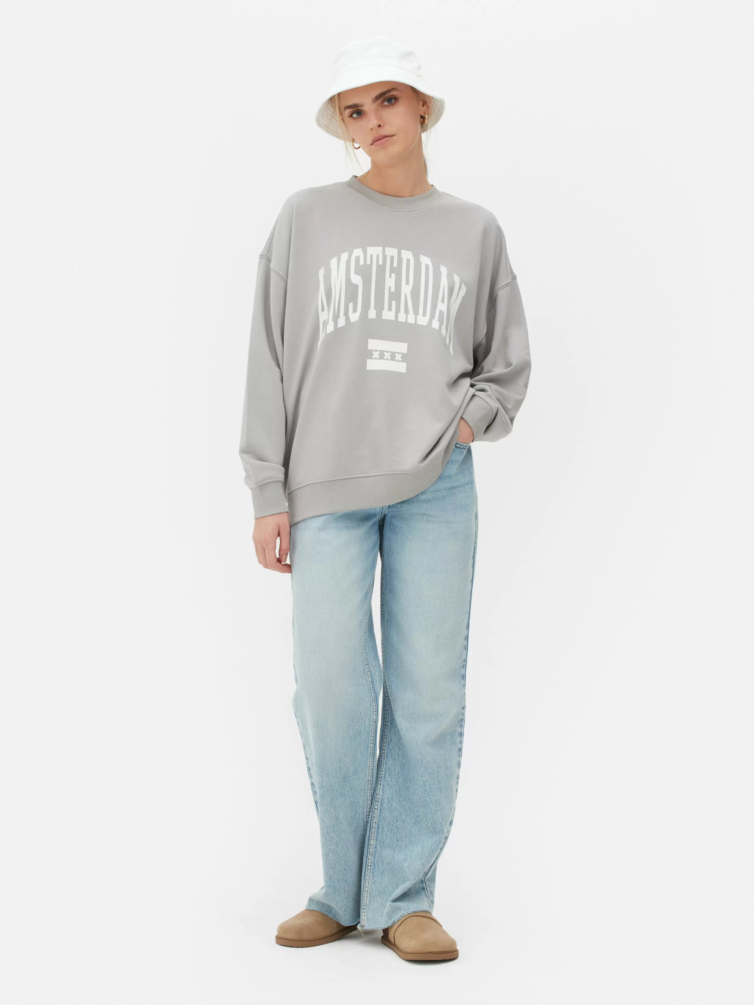 Primark Hoodies En Sweatshirts^Oversized Sweatshirt Met Print Amsterdam