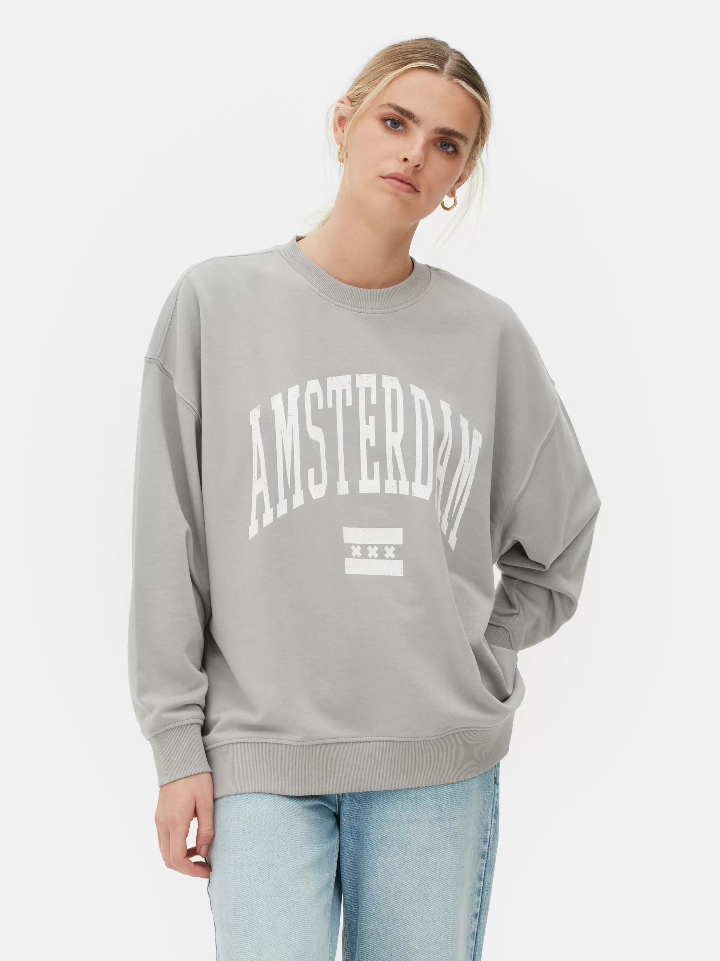 Primark Hoodies En Sweatshirts^Oversized Sweatshirt Met Print Amsterdam