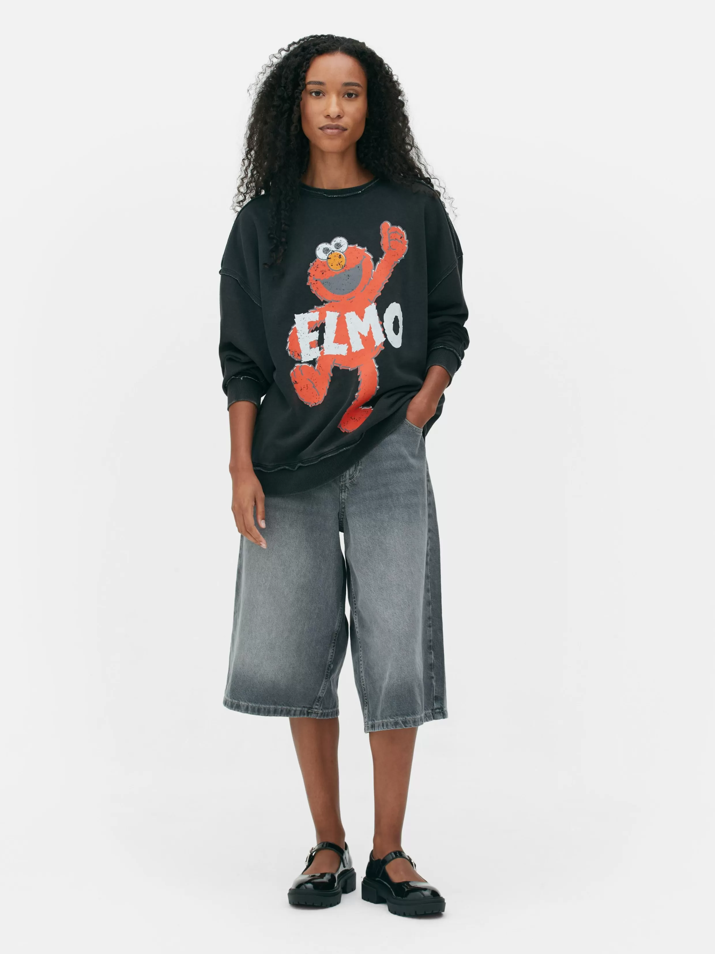 Primark Hoodies En Sweatshirts^Oversized Sweatshirt Met Sesamstraat-print