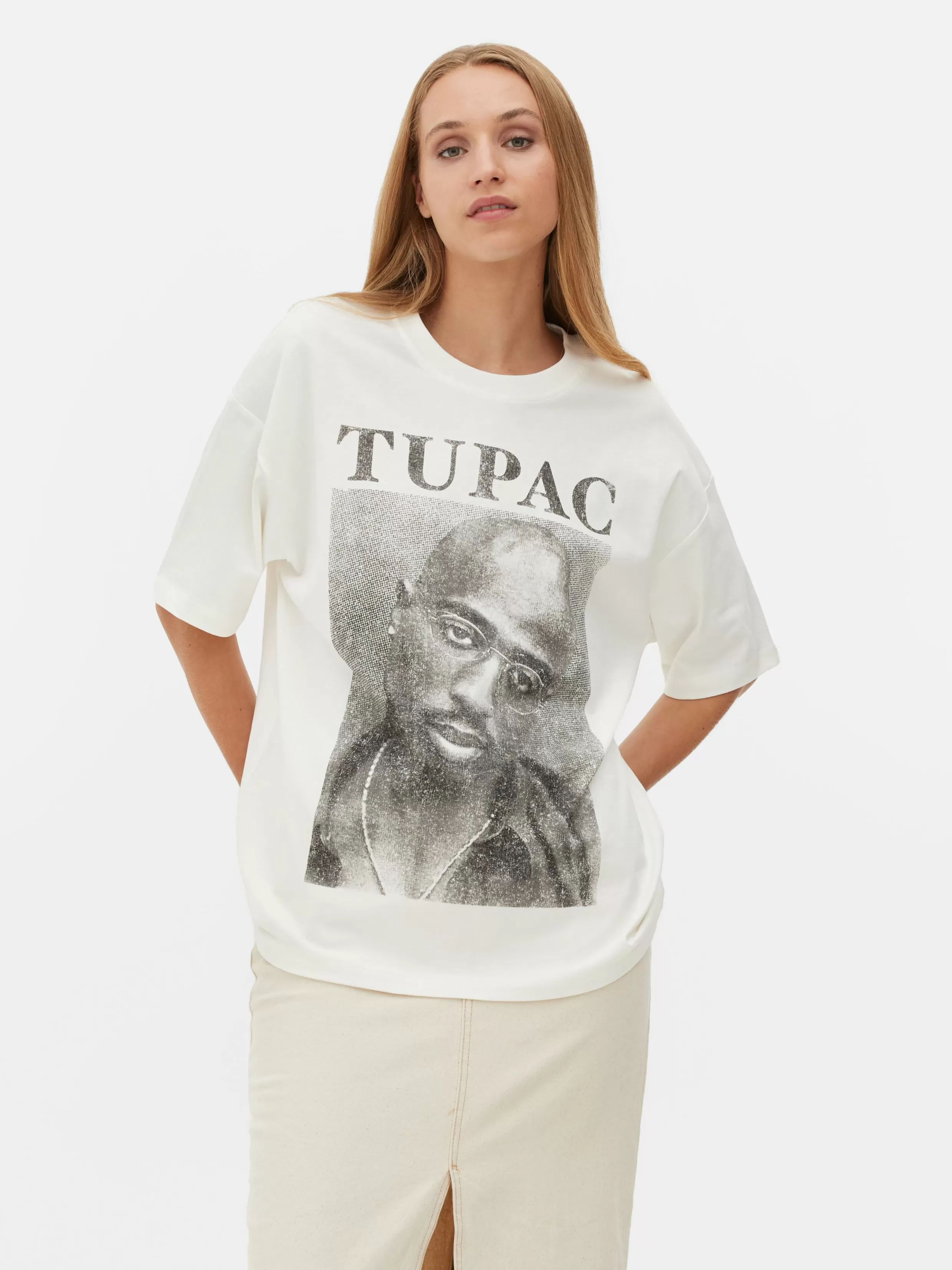 Primark Tops En T-Shirts^Oversized T-shirt Met Print Tupac