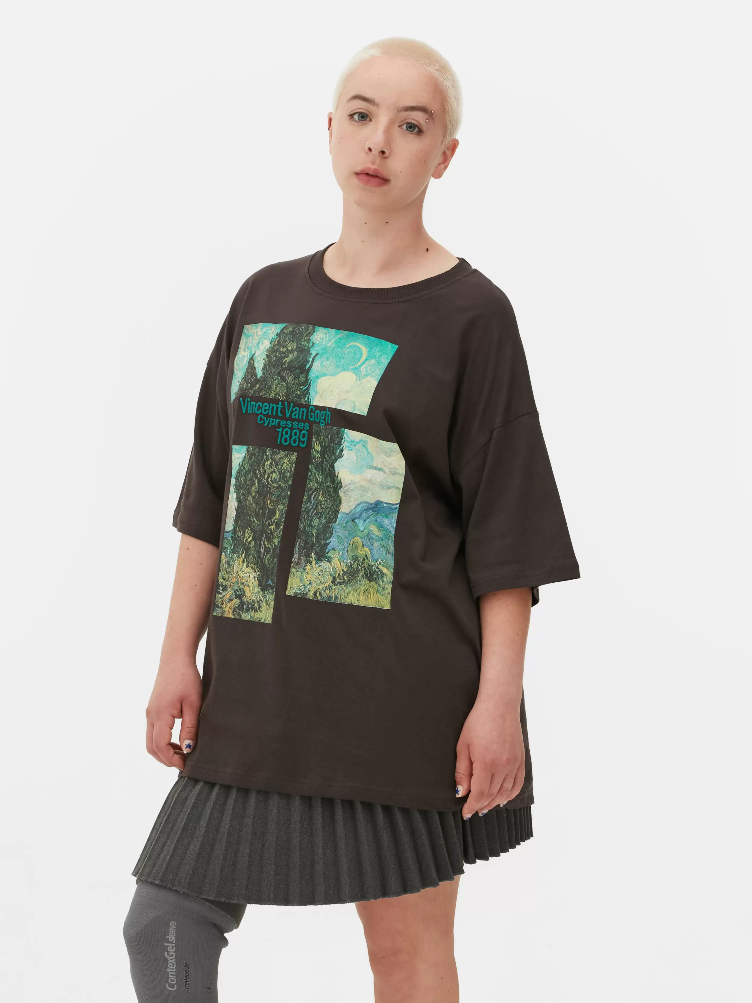 Primark T-Shirts En Sweatshirts Met Print | Tops En T-Shirts^Oversized T-shirt Van Goghs Cipressen