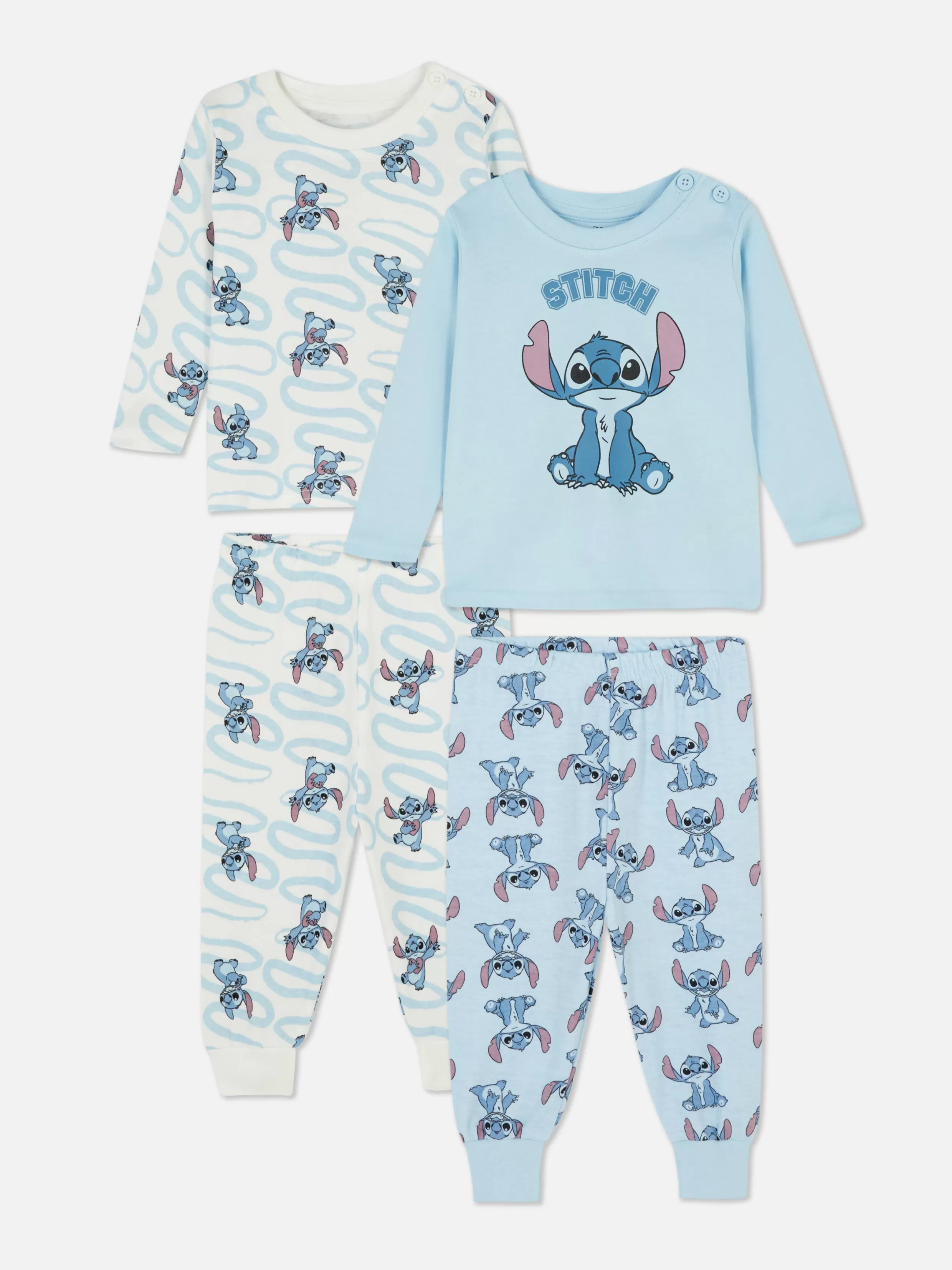 Primark Pyjama'S En Nachtkleding | Pyjama'S En Nachtkleding^Pyjama Met Lange Mouwen Disney's Stitch, Set Van 2