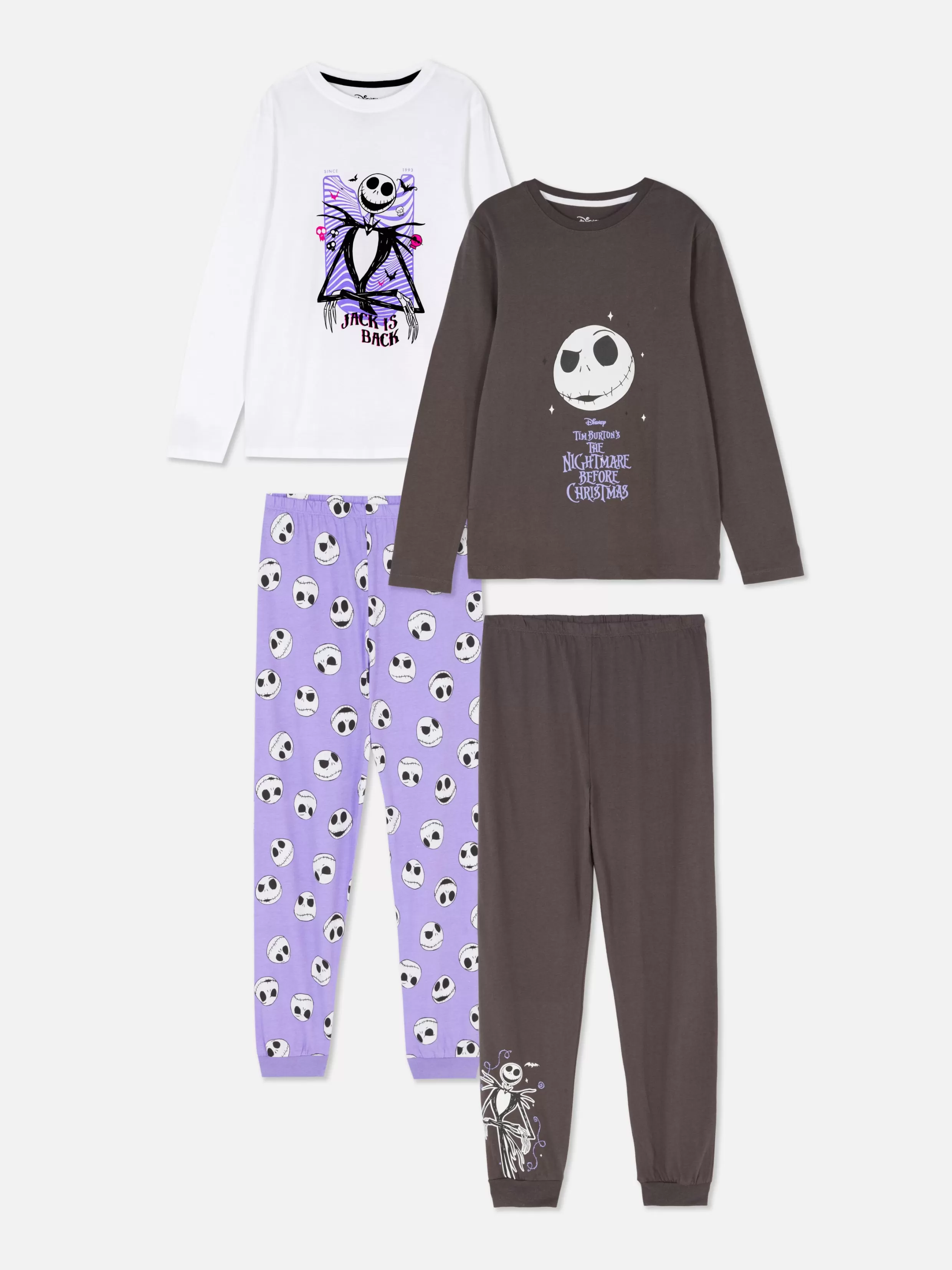 Primark Pyjama'S En Nachtkleding^Pyjama Met Lange Mouwen Disney's The Nightmare Before Christmas, Set Van 2