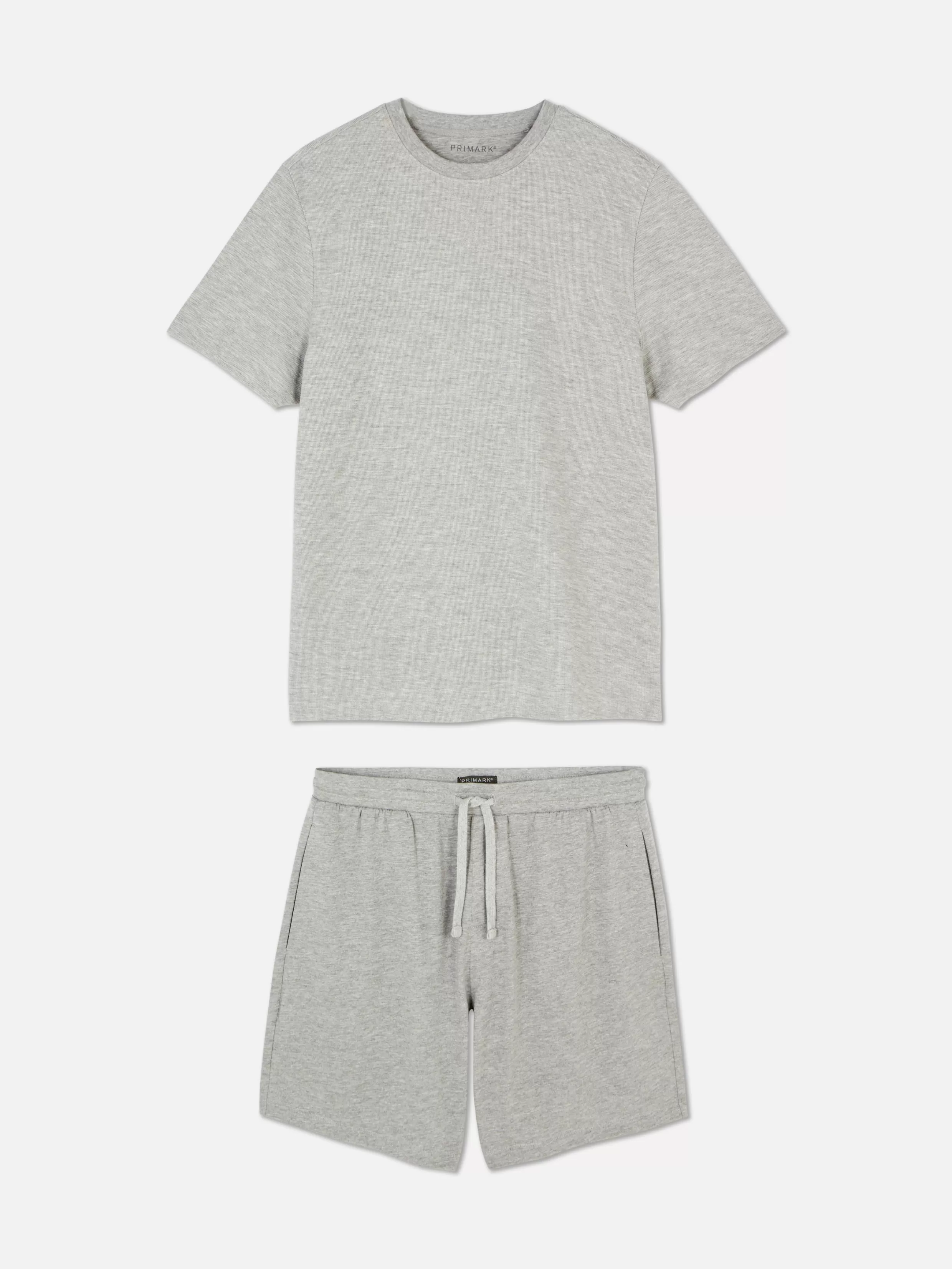 Primark Pyjama^Pyjama Met T-shirt En Korte Broek Van Gewafelde Jersey