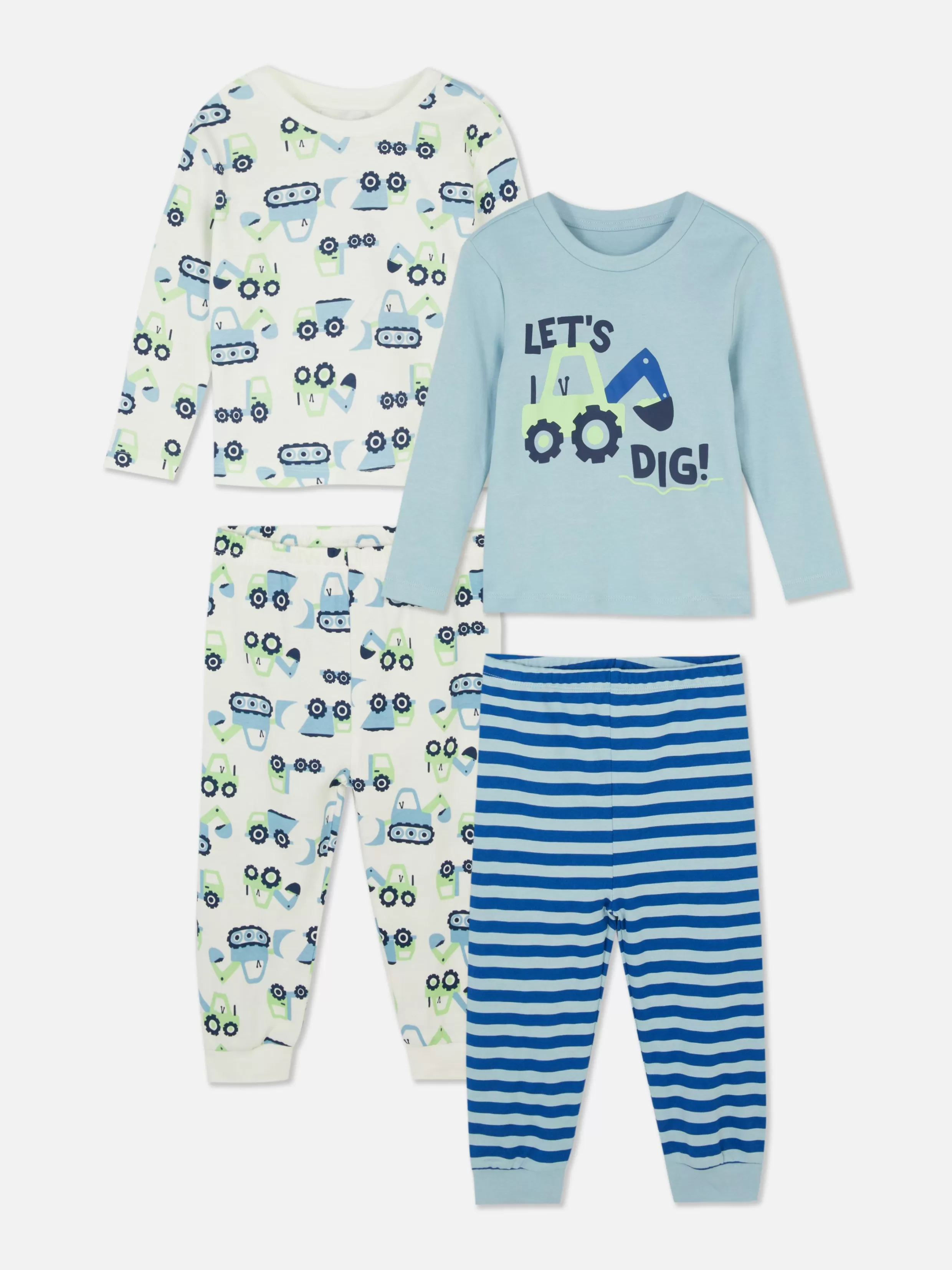 Primark Pyjama'S En Nachtkleding^Pyjama's Met Lange Mouwen, Gemengd Patroon, Set Van 2