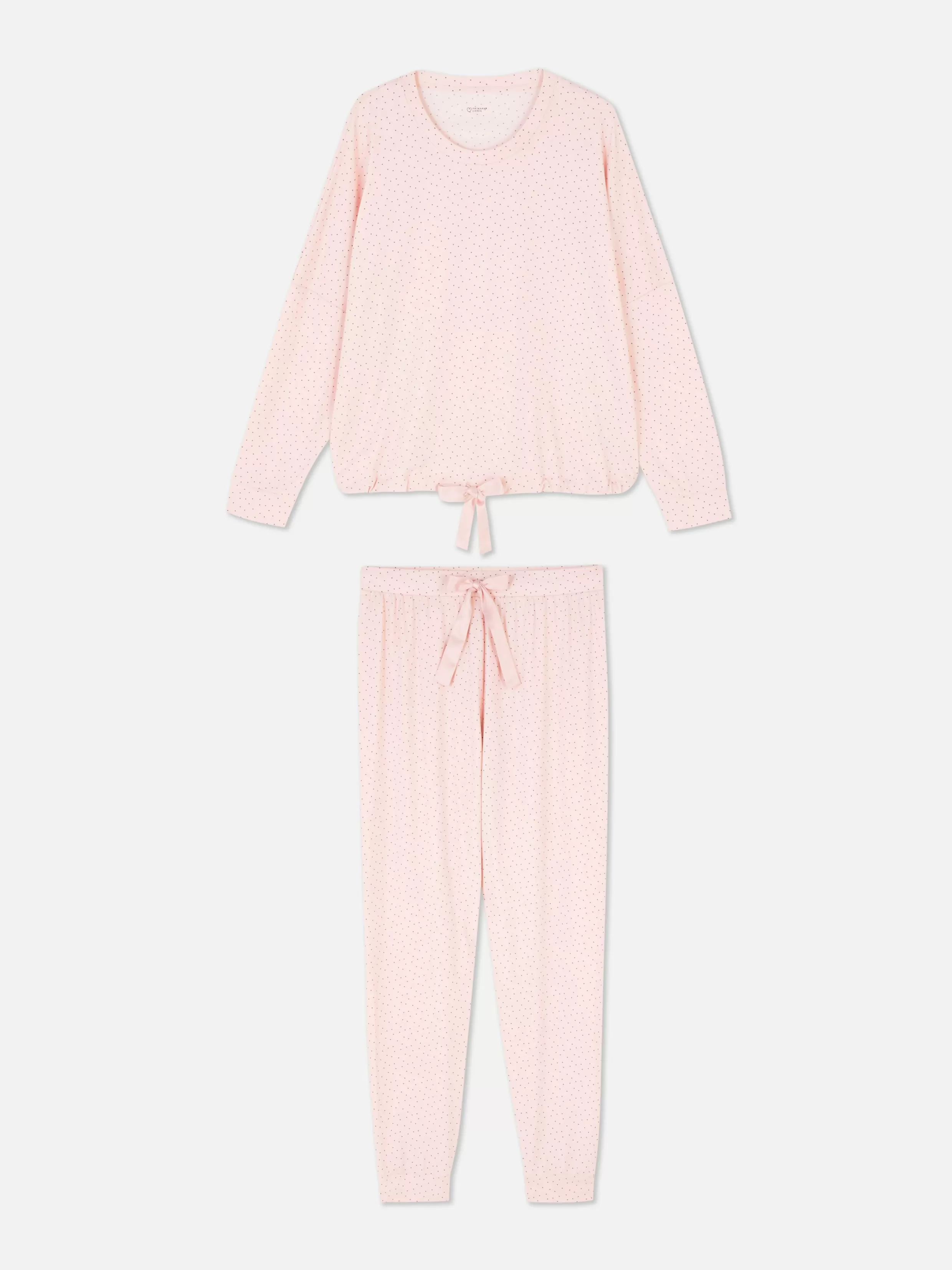 Primark Pyjamasets^Pyjamaset Met Strikdetail En Lange Mouwen