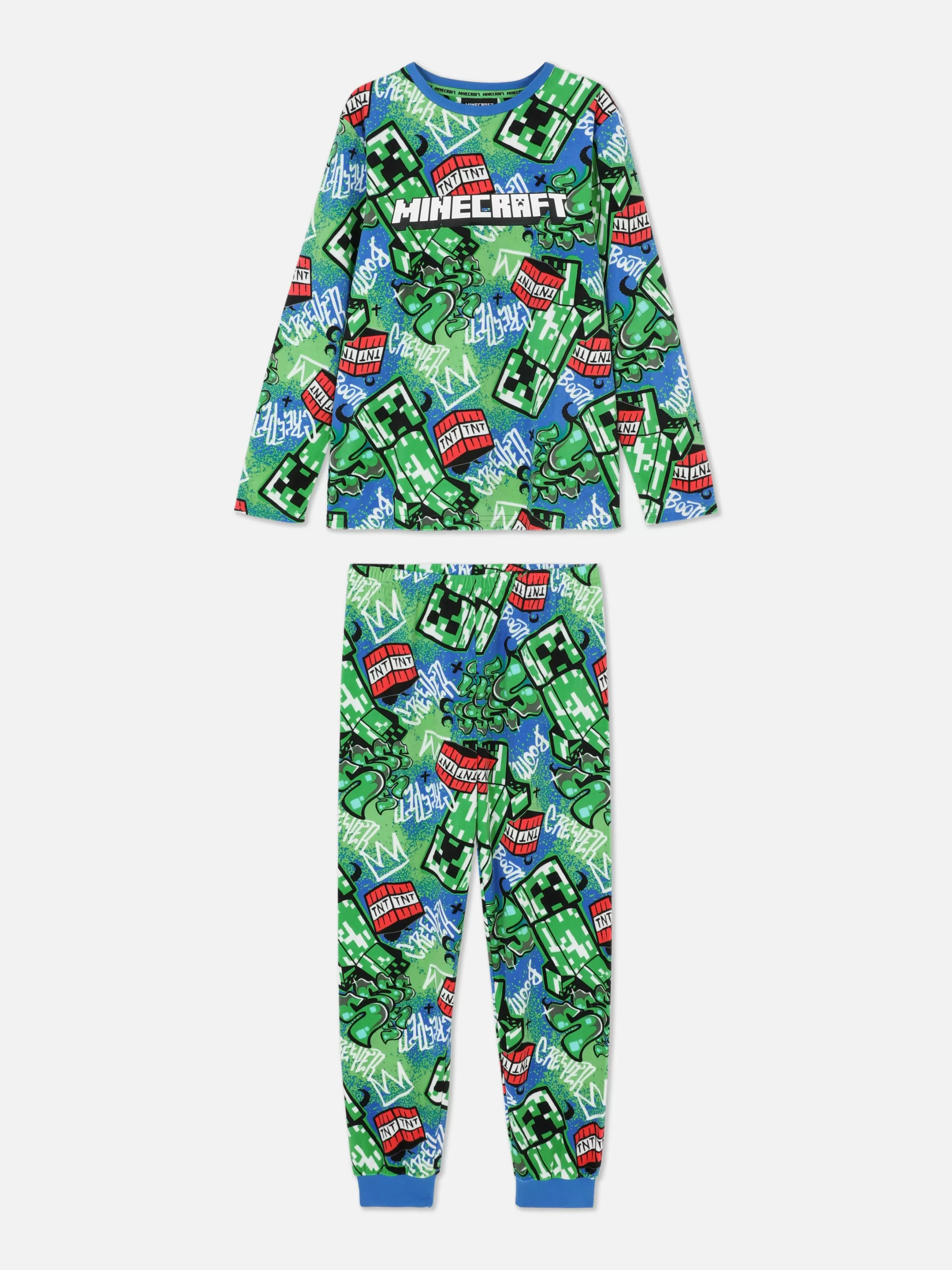 Primark Pyjama'S En Nachtkleding^Pyjamaset Met T-shirt En Broek Minecraft