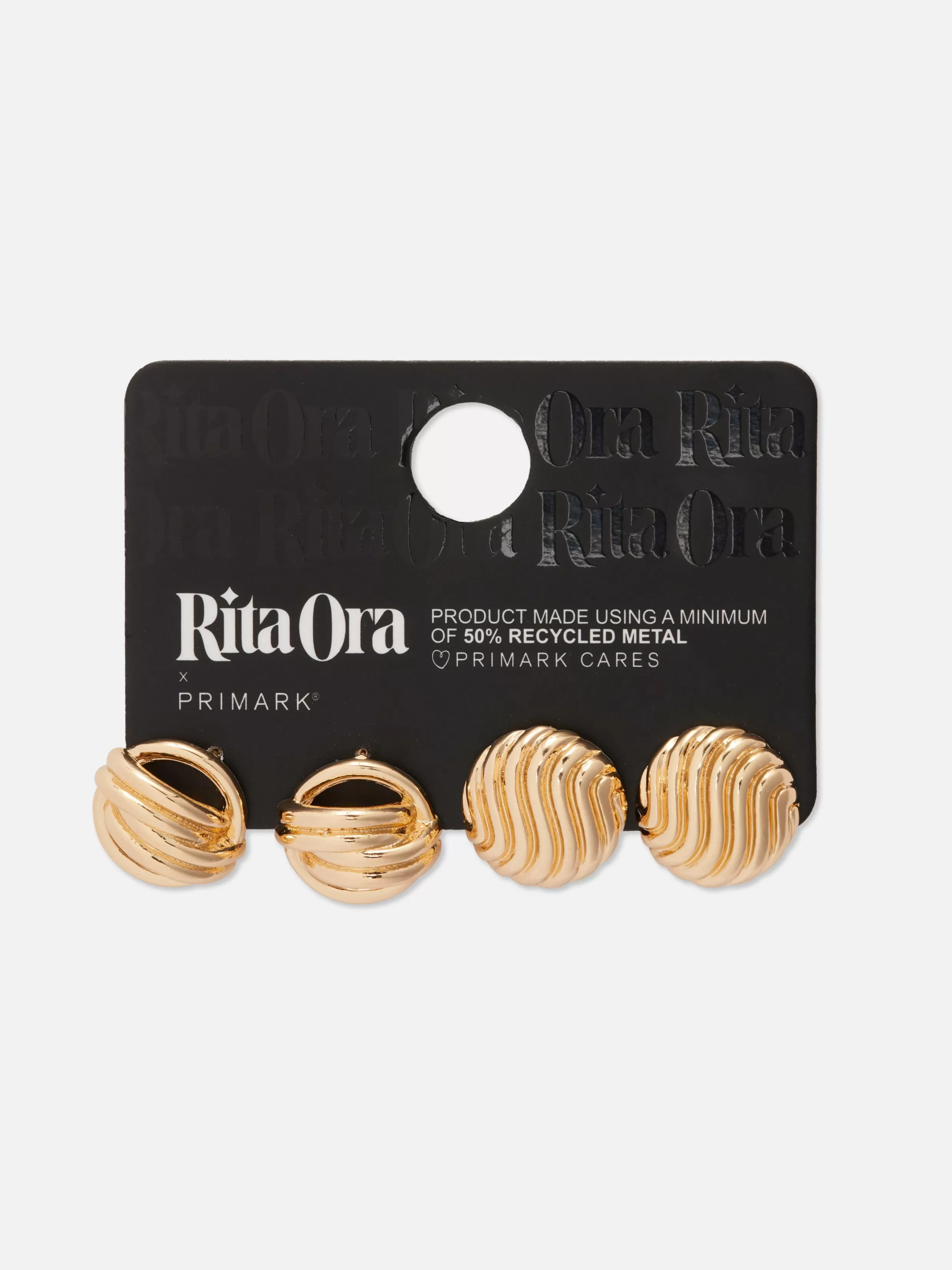 Primark Sieraden^Robuuste Sculpturale Oorknopjes Rita Ora, Set Van 2