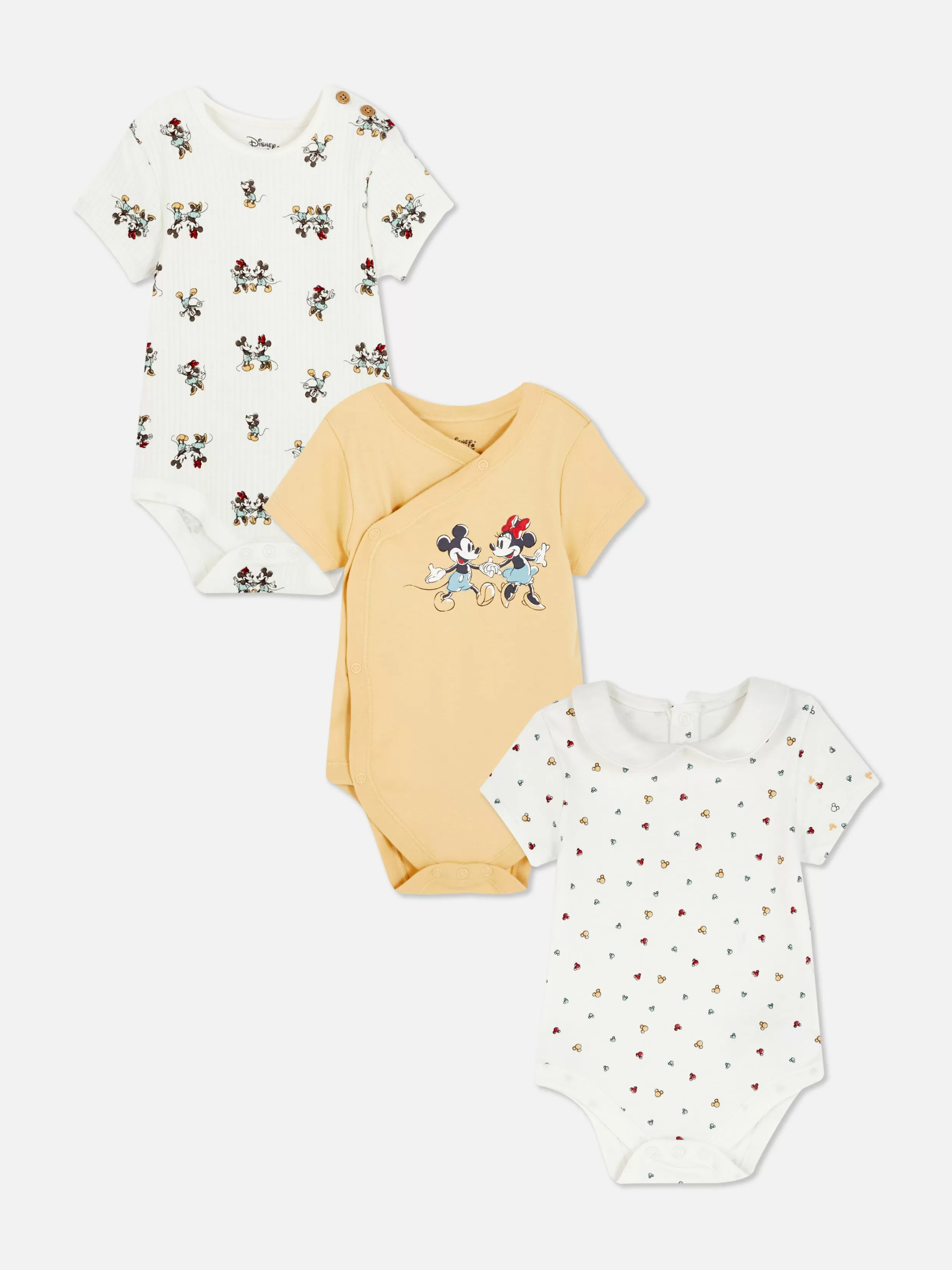 Primark Rompertjes En Hemdjes^Rompertjes Disney Mickey En Minnie Mouse, Set Van 3