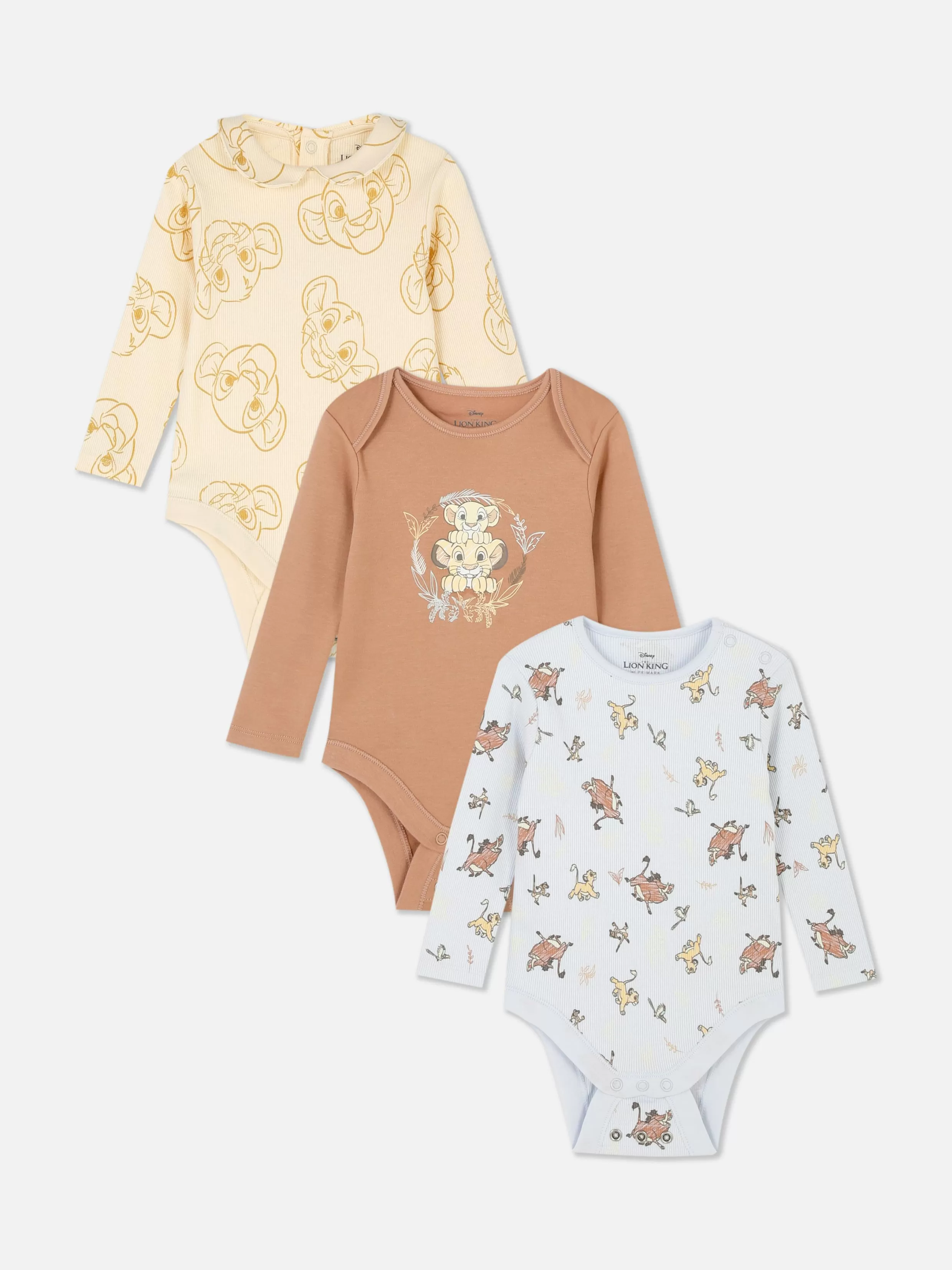 Primark Rompertjes En Hemdjes^Rompertjes Disney's The Lion King, Set Van 3