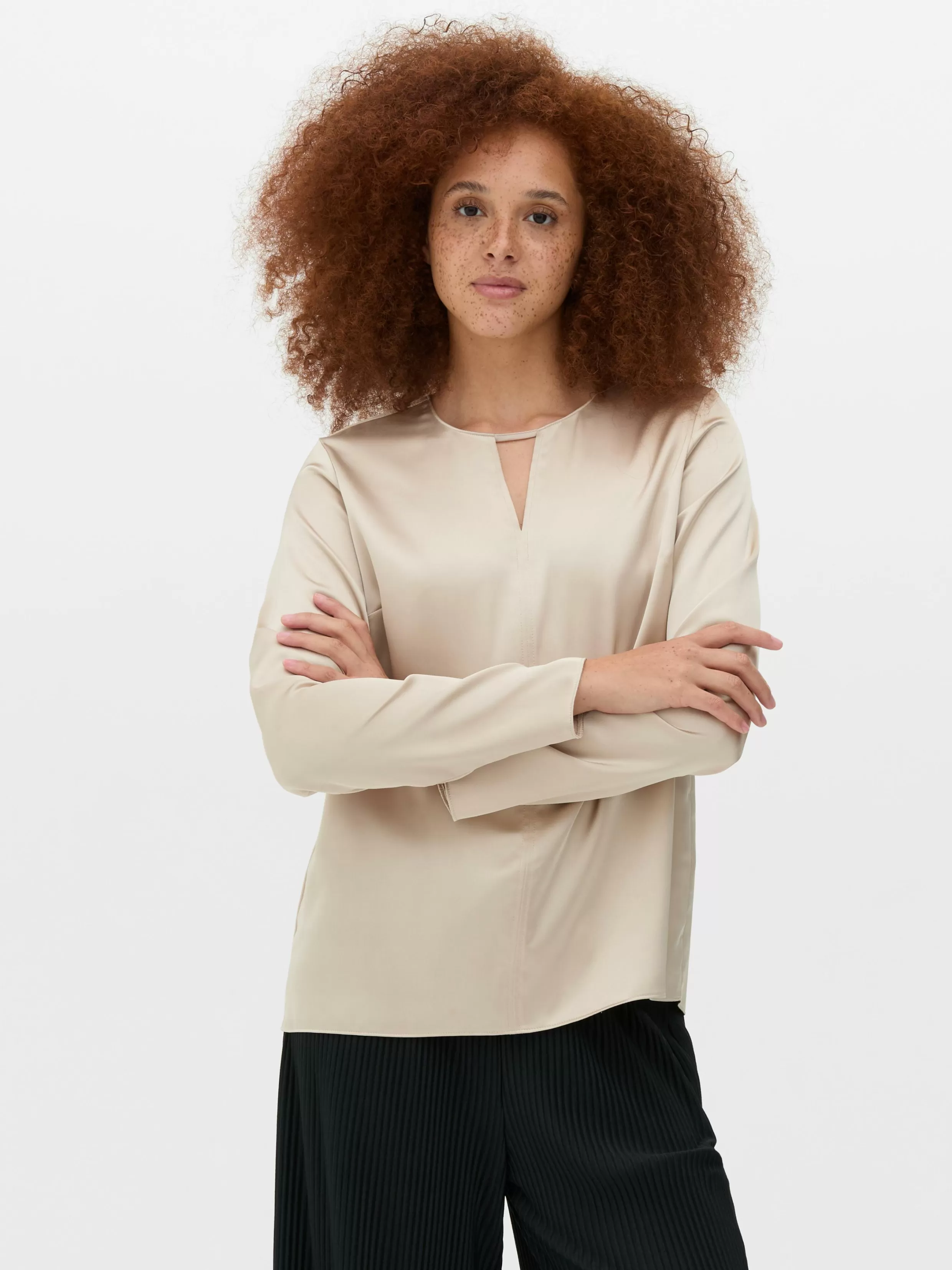 Primark Overhemden En Blouses^Satijnen Blouse Met Opengewerkt Detail