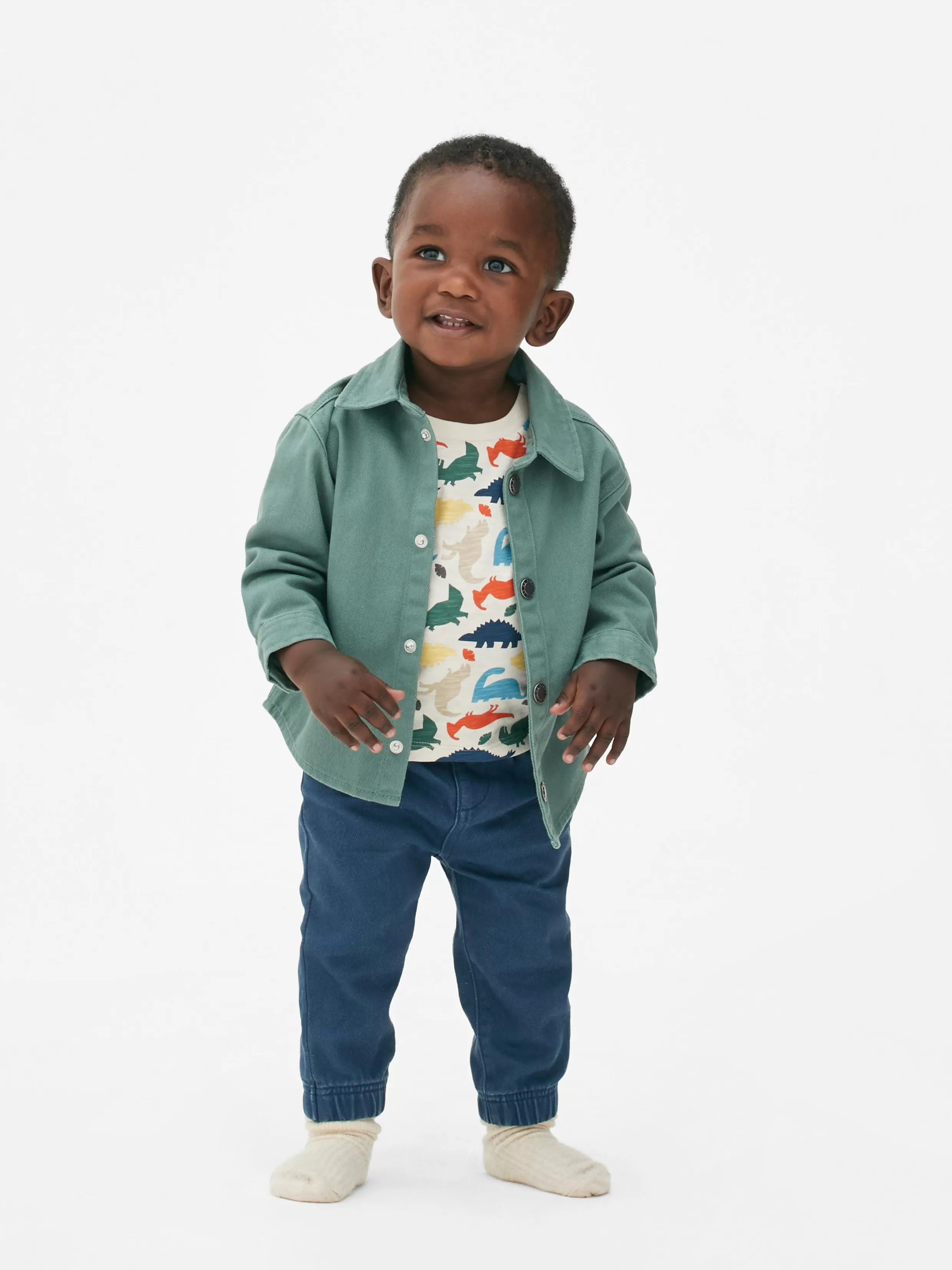 Primark Sets En Outfits^Set Met Dinosaurus-T-shirt, Chino En Shacket