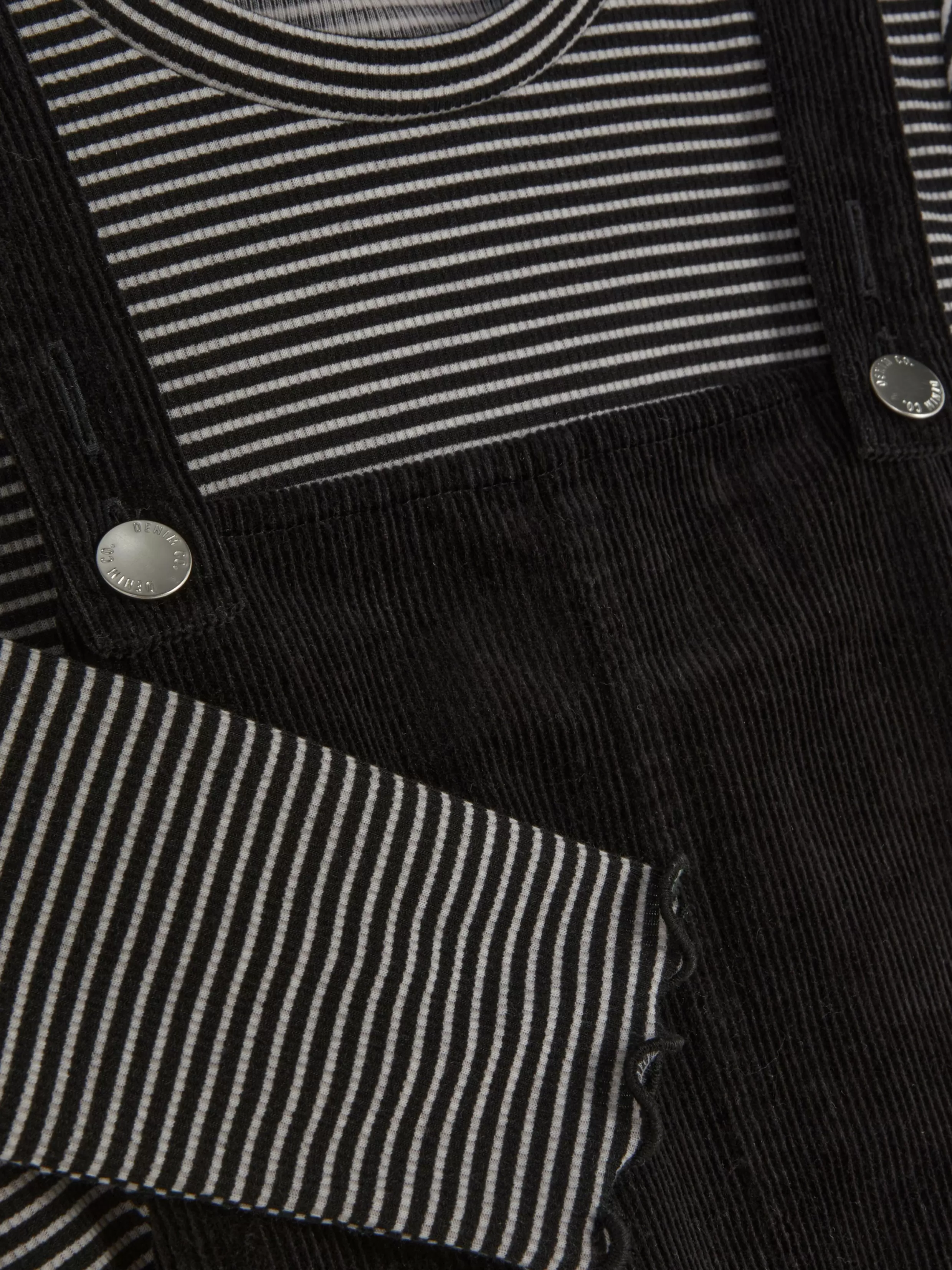 Primark Sets En Outfits^Set Met Gestreept T-shirt Met Lange Mouwen En Corduroy Overgooier
