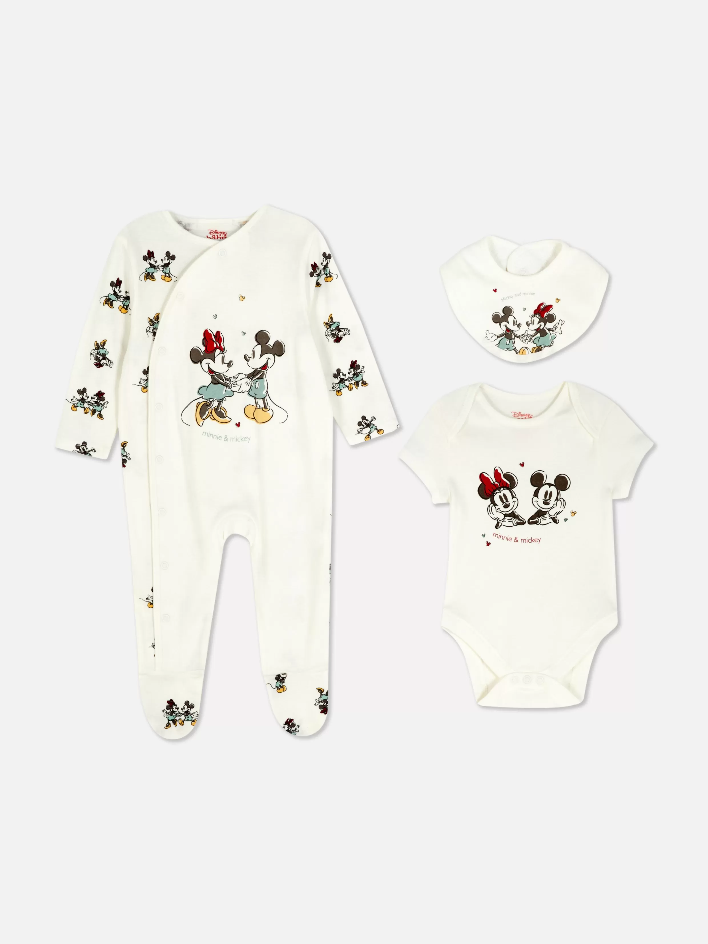 Primark Sets En Outfits^Set Met Slaappakje, Rompertje En Slabbetje Disney