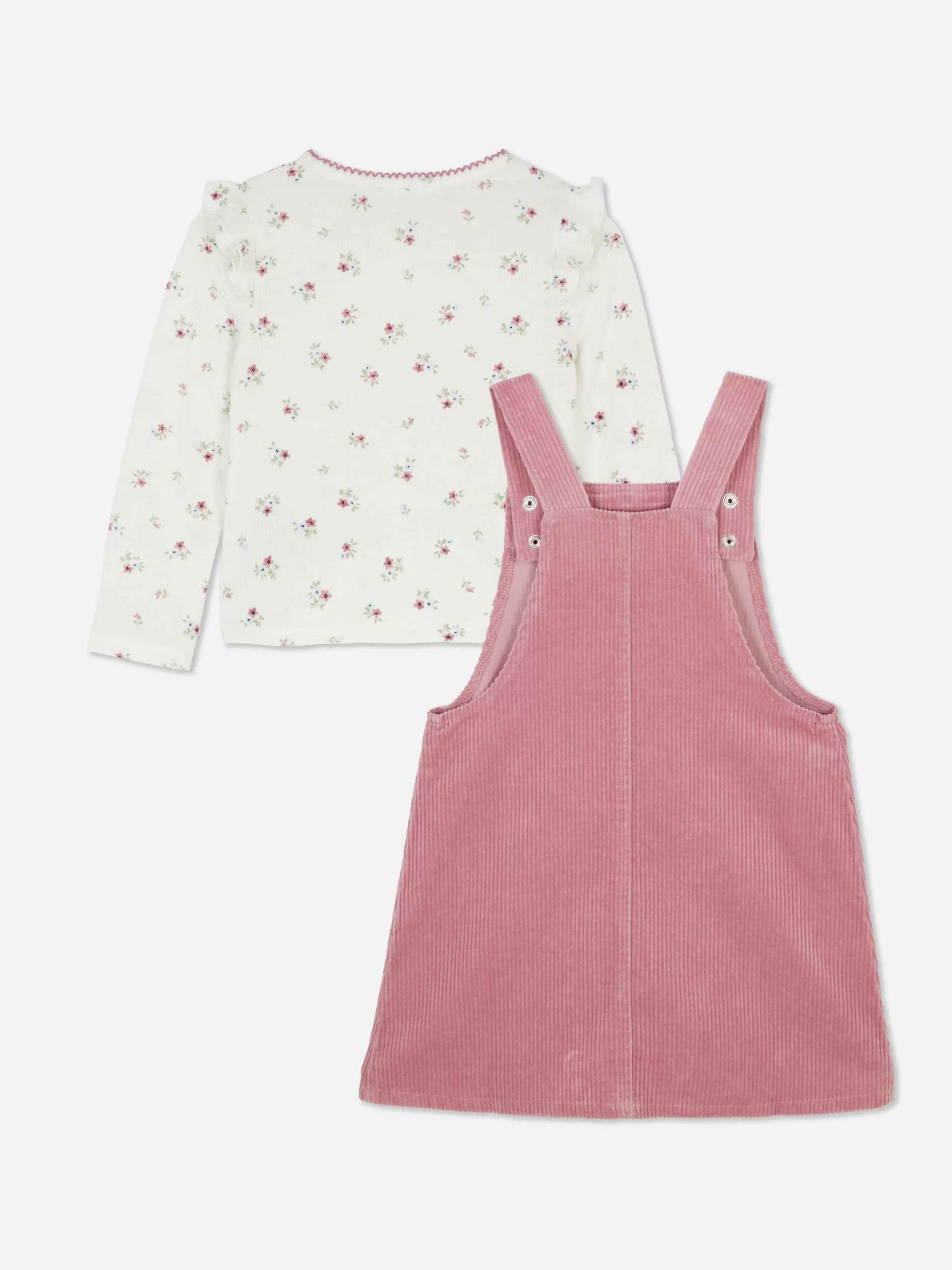 Primark Sets En Outfits^Set Van Gebloemd T-shirt En Corduroy Overgooier