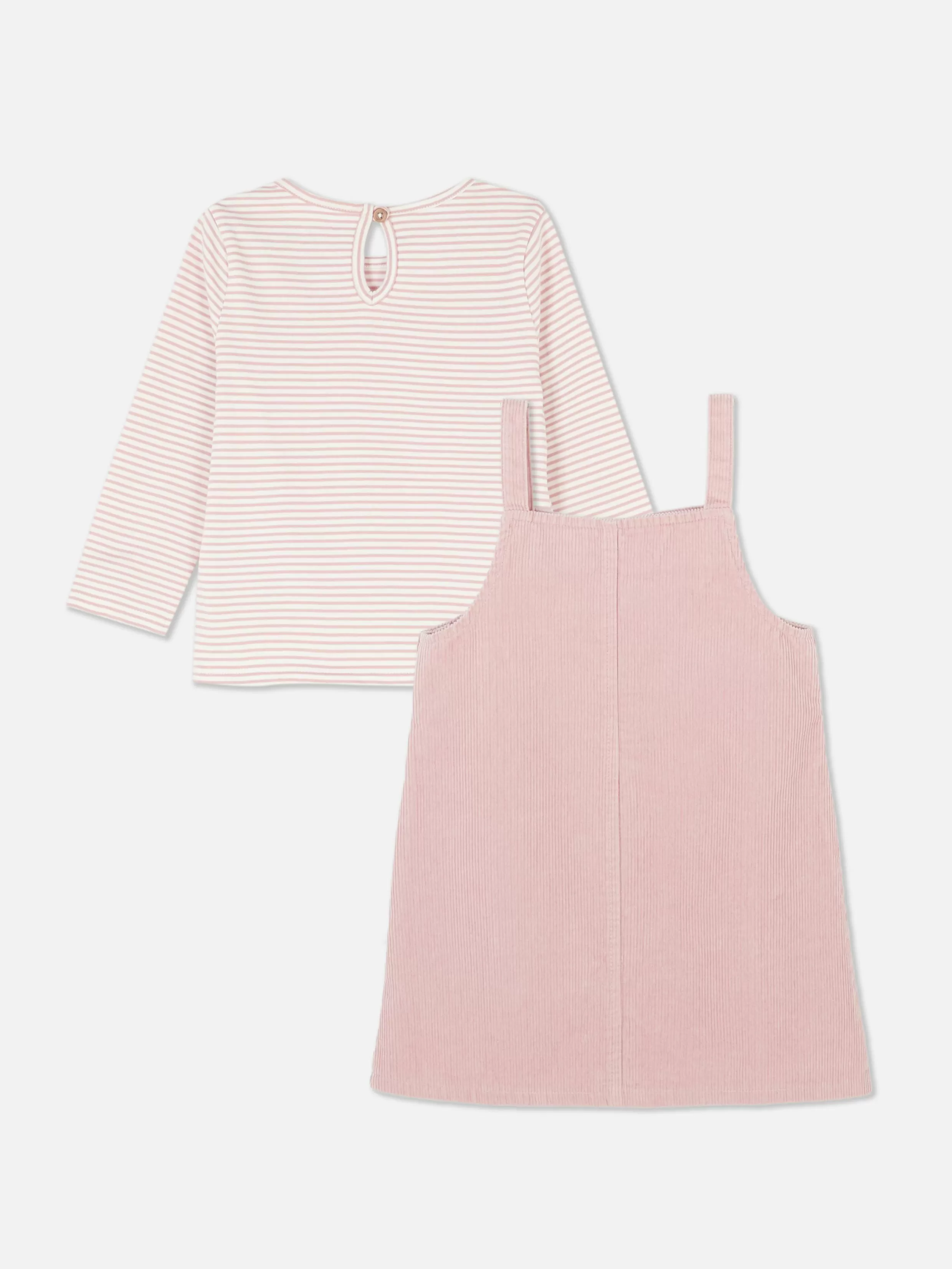 Primark Sets En Outfits^Set Van Gestreept T-shirt En Corduroy Overgooier