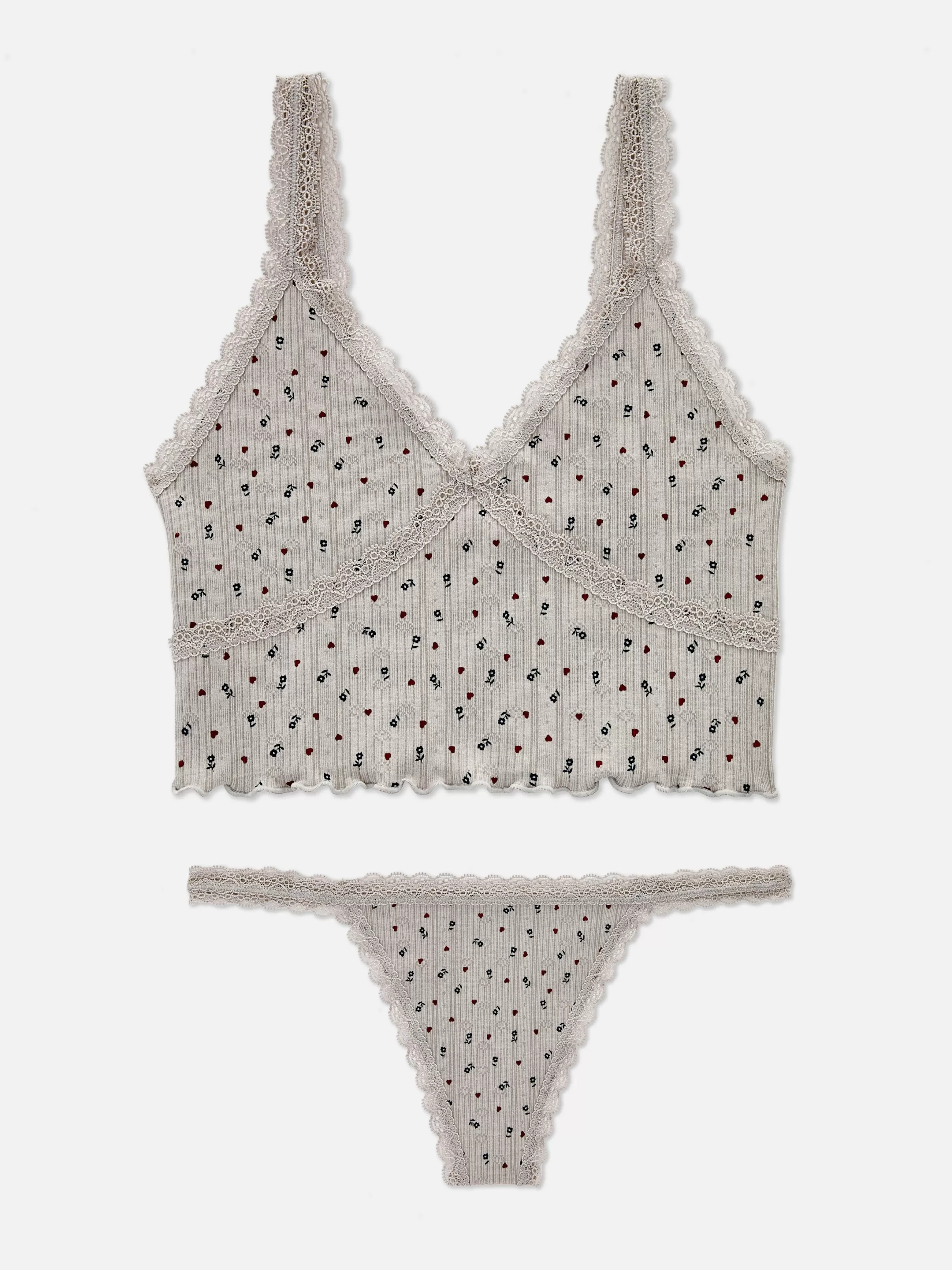 Primark Lingeriesets^Set Van Naadloos Hemdje En String Met Ajourpatroon