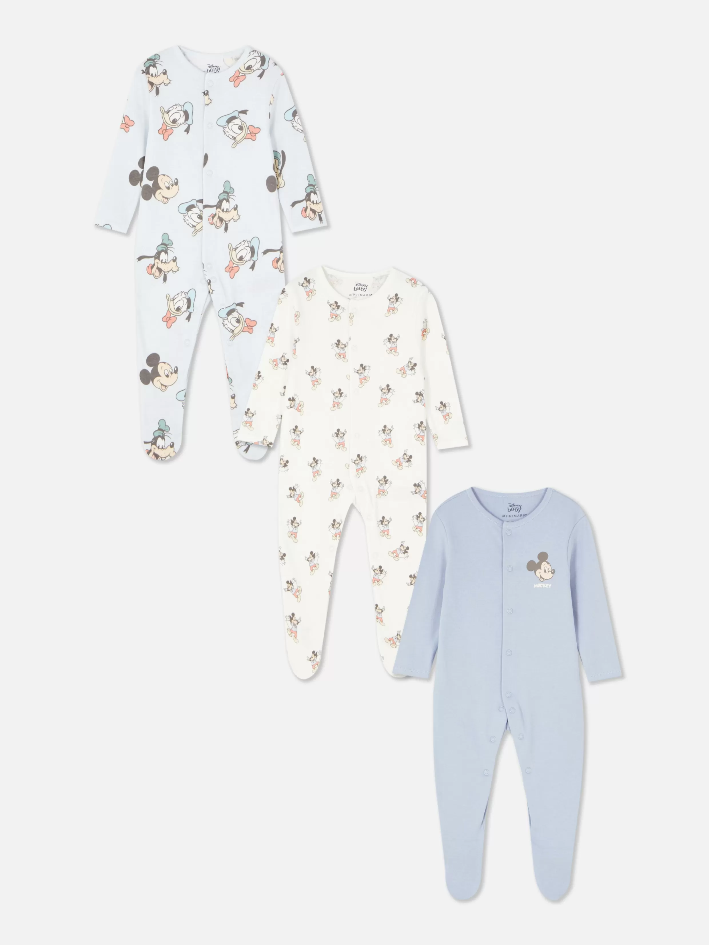 Primark Kruip- En Slaappakjes^Slaappakjes Disney's Mickey Mouse, Set Van 3