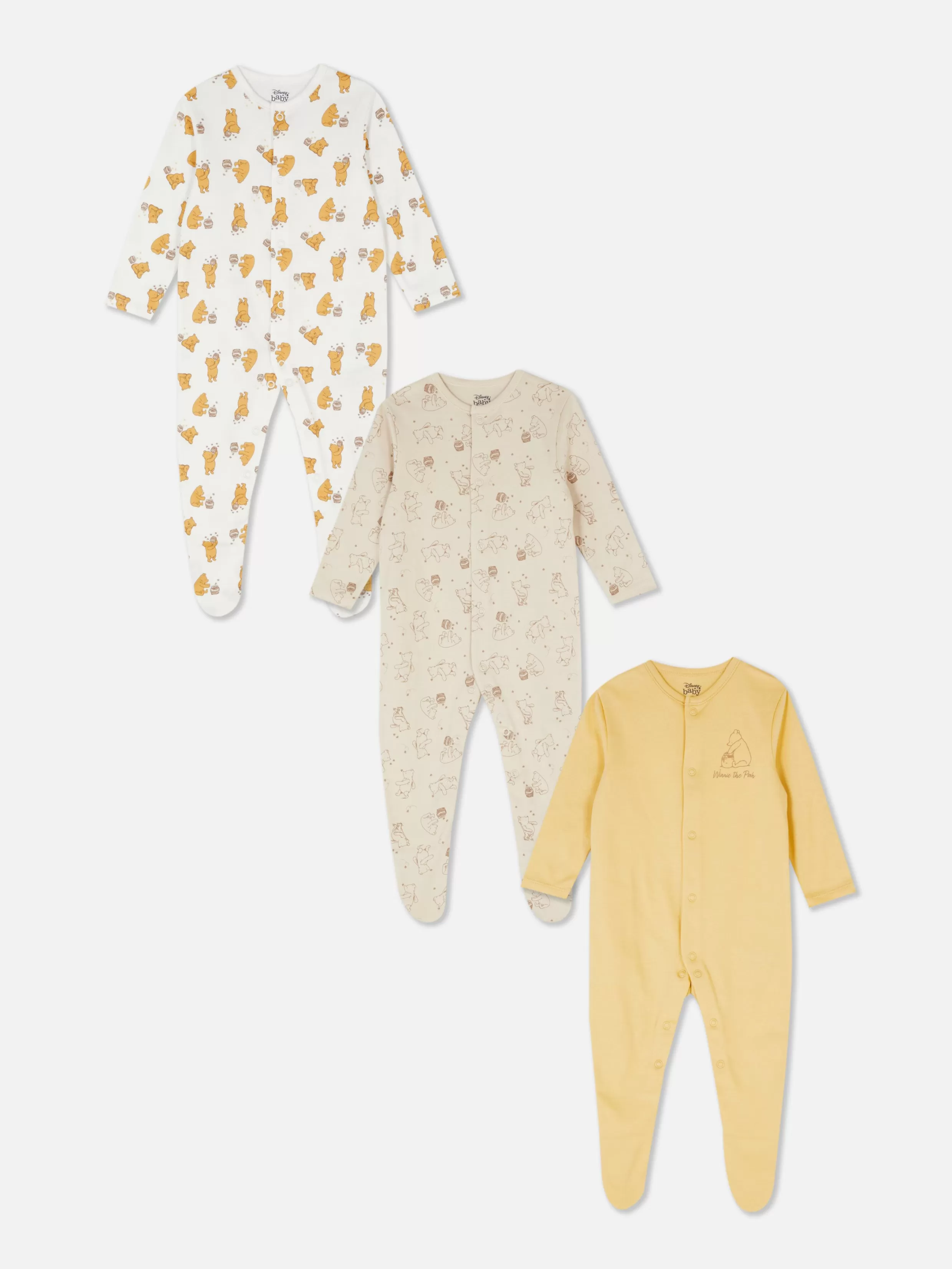 Primark Kruip- En Slaappakjes^Slaappakjes, Disney's Winnie De Poeh, Set Van 3