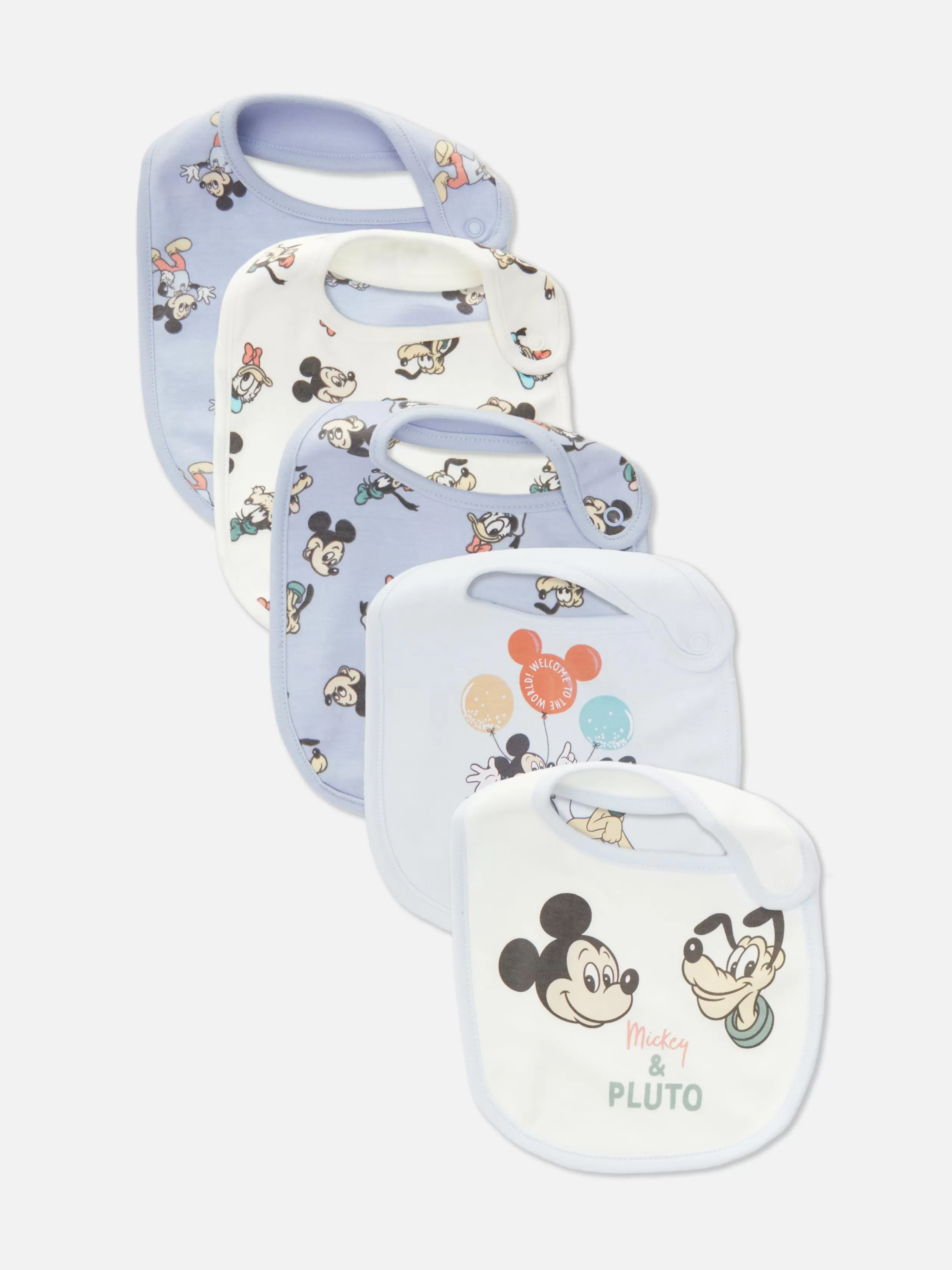 Primark Voeden En Eerste Hapjes^Slabbetje Disney's Mickey Mouse & Friends, Set Van 5