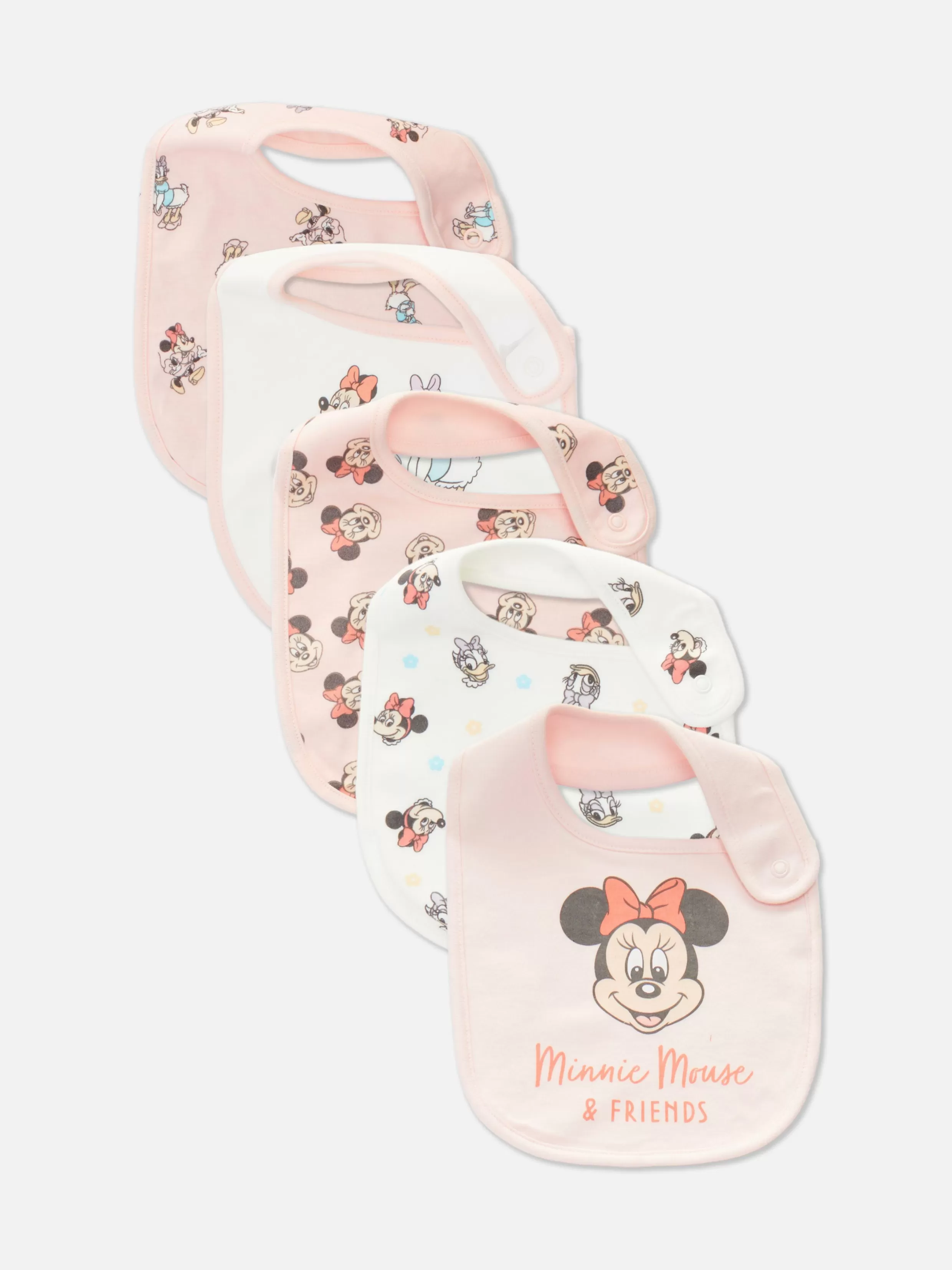 Primark Voeden En Eerste Hapjes^Slabbetjes Minnie Mouse En Katrien Duck, Set Van 5