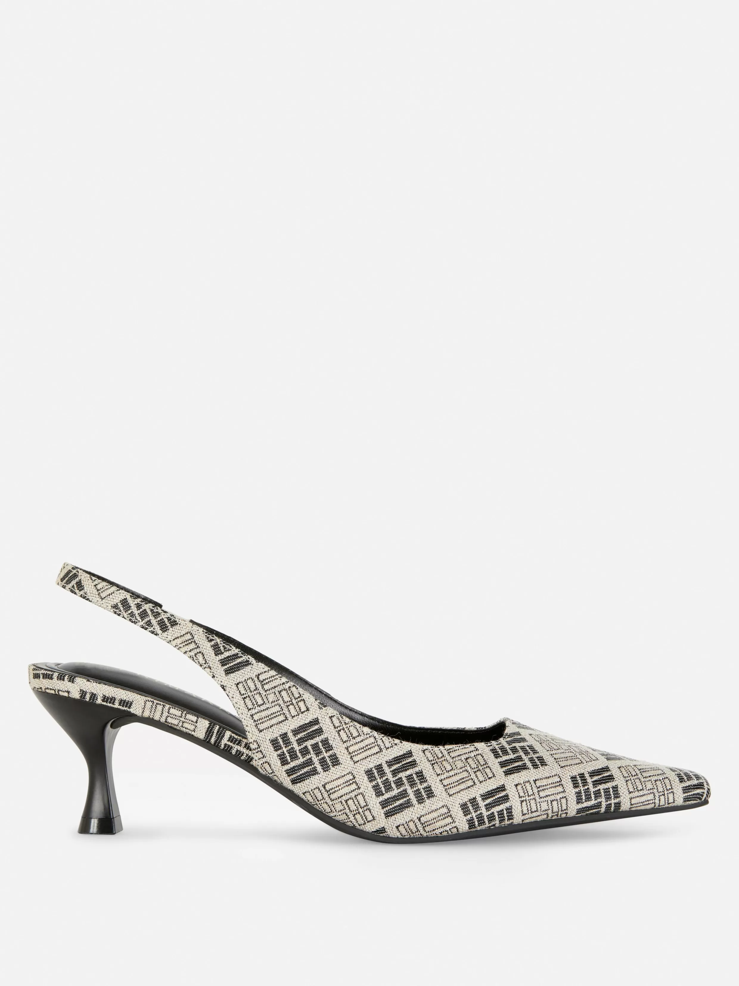 Primark Pumps^Slingback Kitten Heels Met Geometrisch Patroon