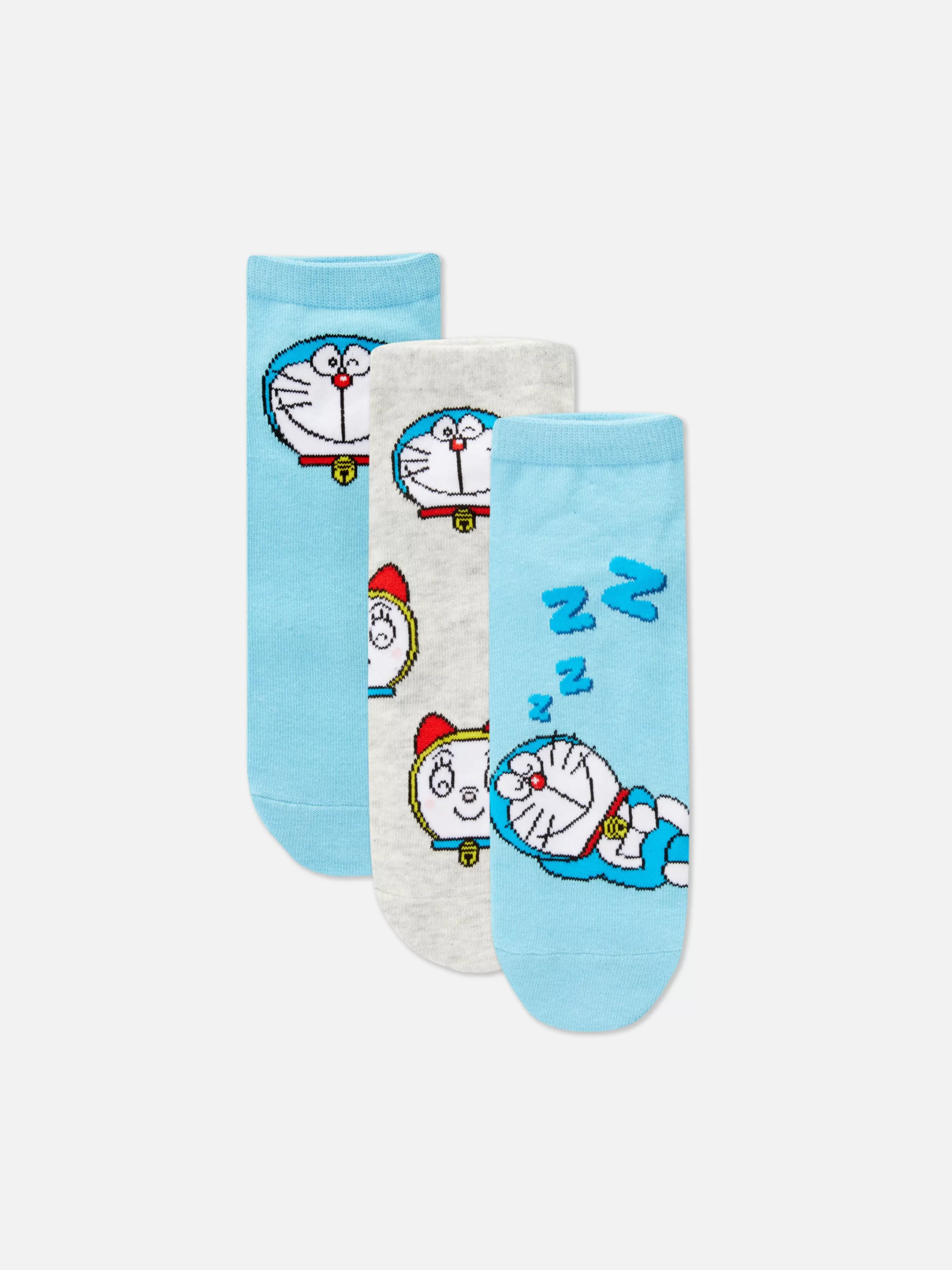 Primark Sokken^Sneakersokken Doraemon, 3 Paar