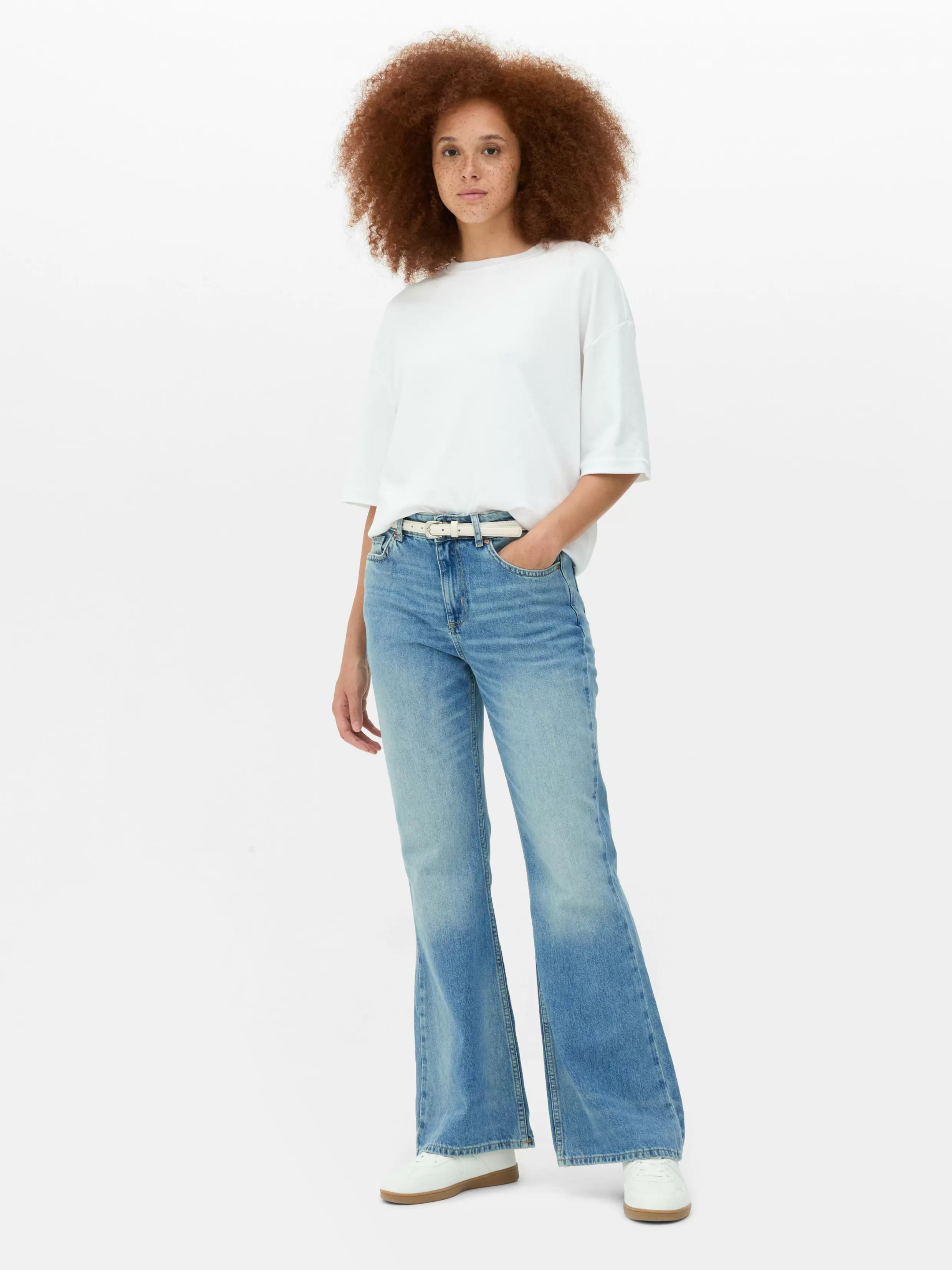 Primark Jeans^Stretchvrije Jeans Met Wijd Uitlopende Pijpen