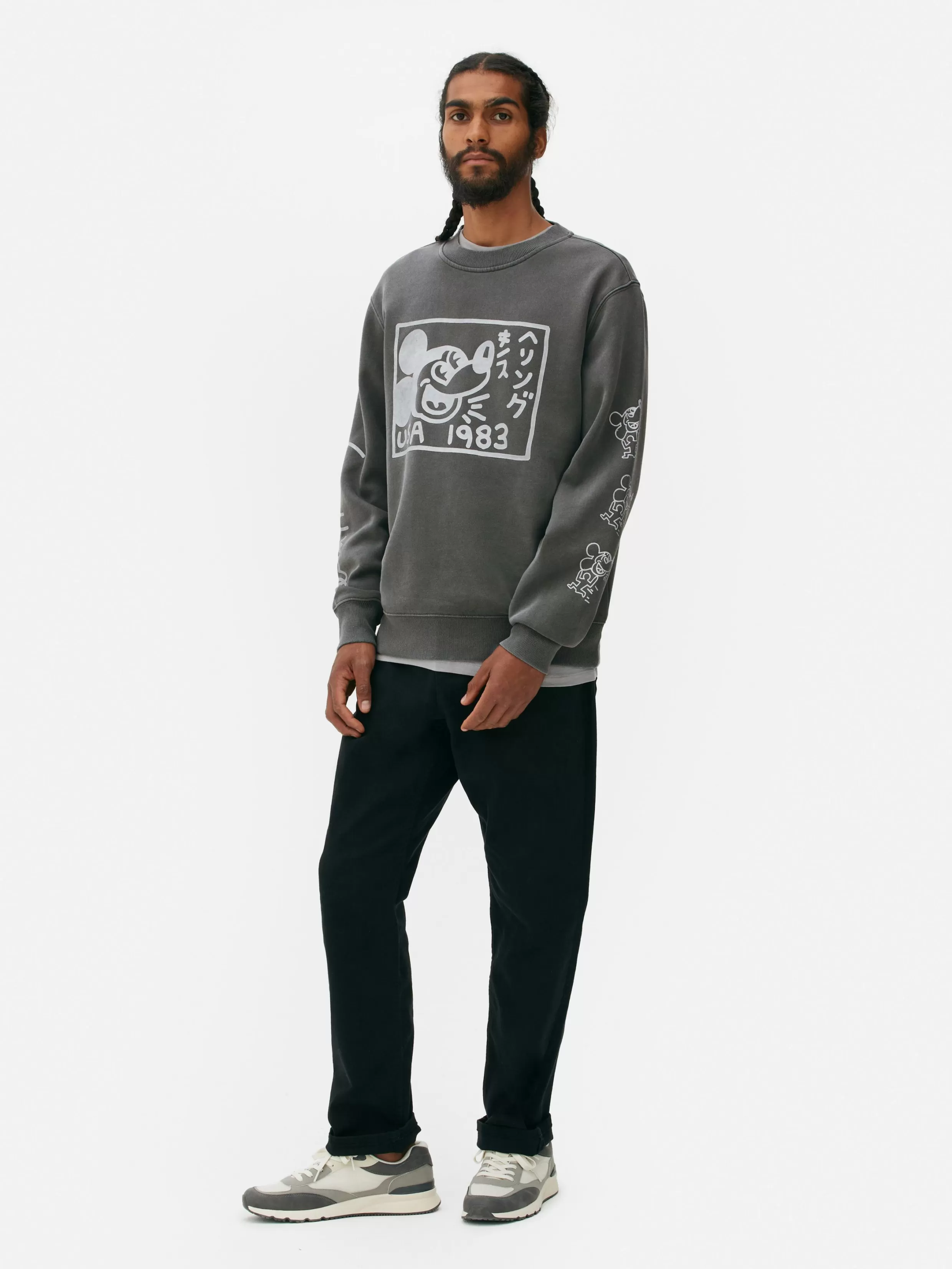 Primark Hoodies En Sweatshirts | T-Shirts En Sweatshirts Met Print^Sweatshirt Met Acid Wash Disney X Keith Haring