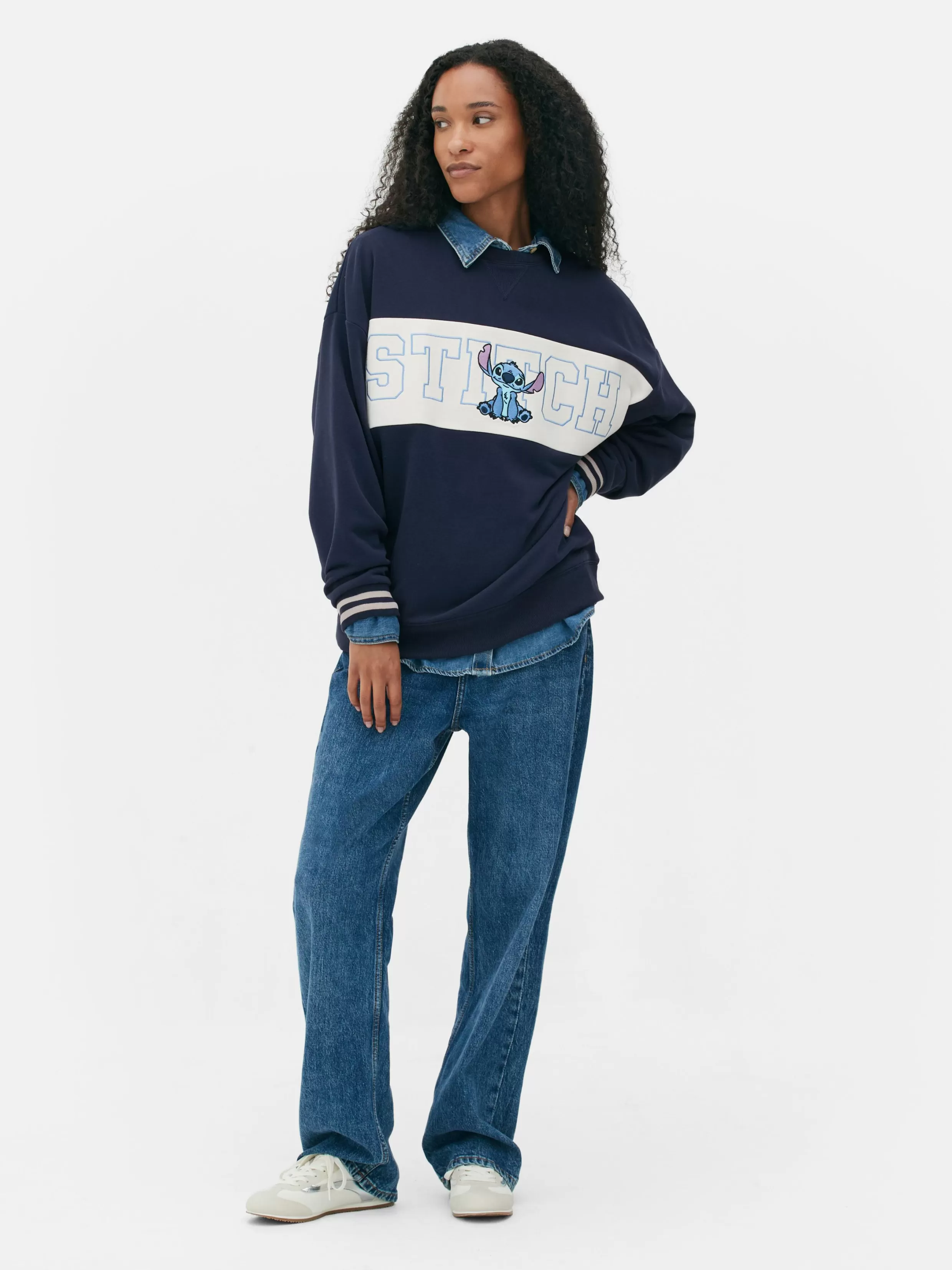 Primark Hoodies En Sweatshirts^Sweatshirt Met Contrasterende Tekst Disney's Stitch