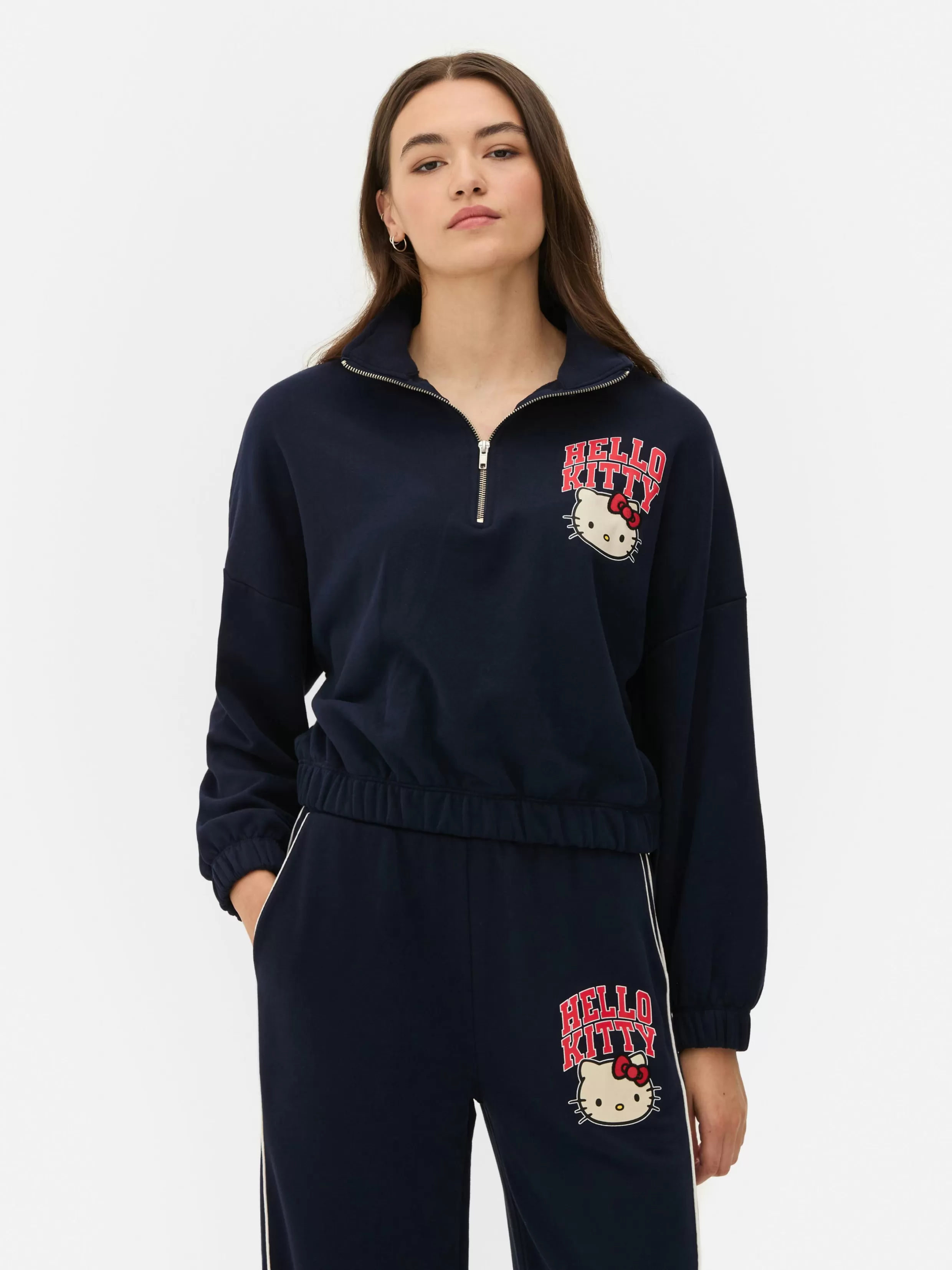 Primark Hoodies En Sweatshirts^Sweatshirt Met Halve Rits Hello Kitty