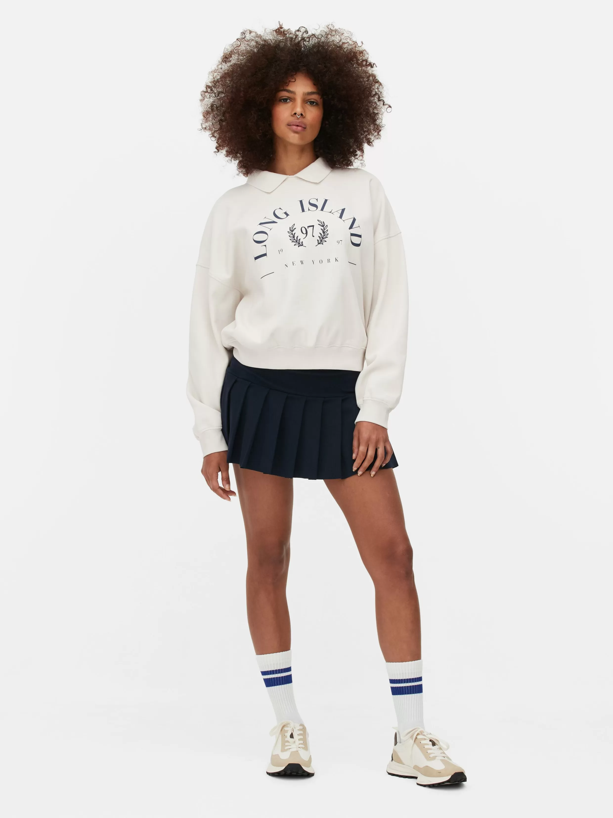 Primark Hoodies En Sweatshirts^Sweatshirt Met Kraag En Print