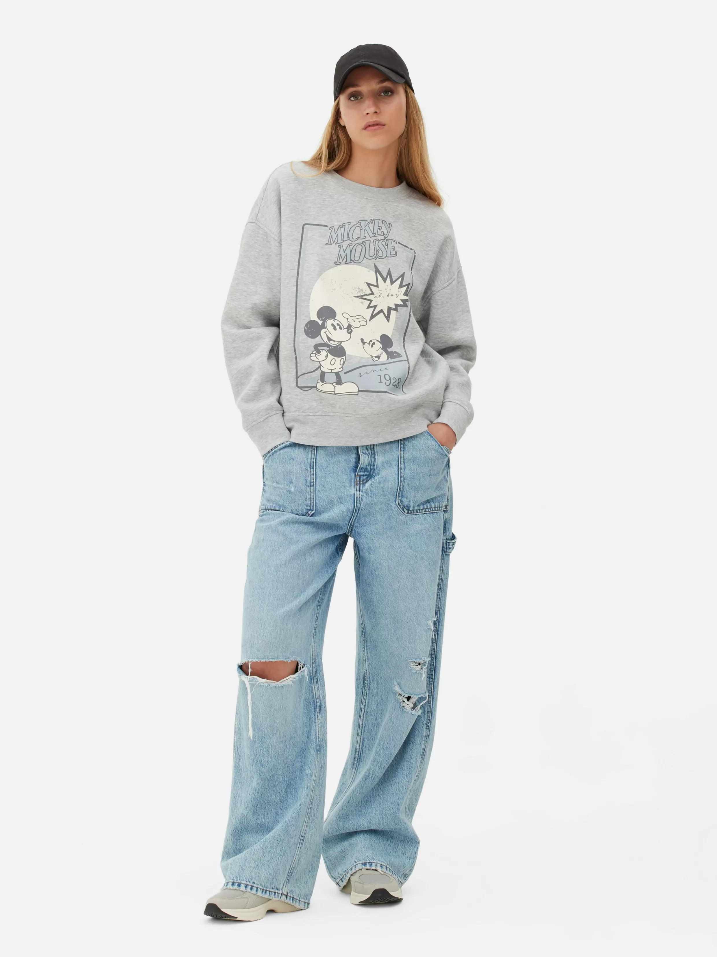 Primark Hoodies En Sweatshirts^Sweatshirt Met Schets Disney's Mickey Mouse