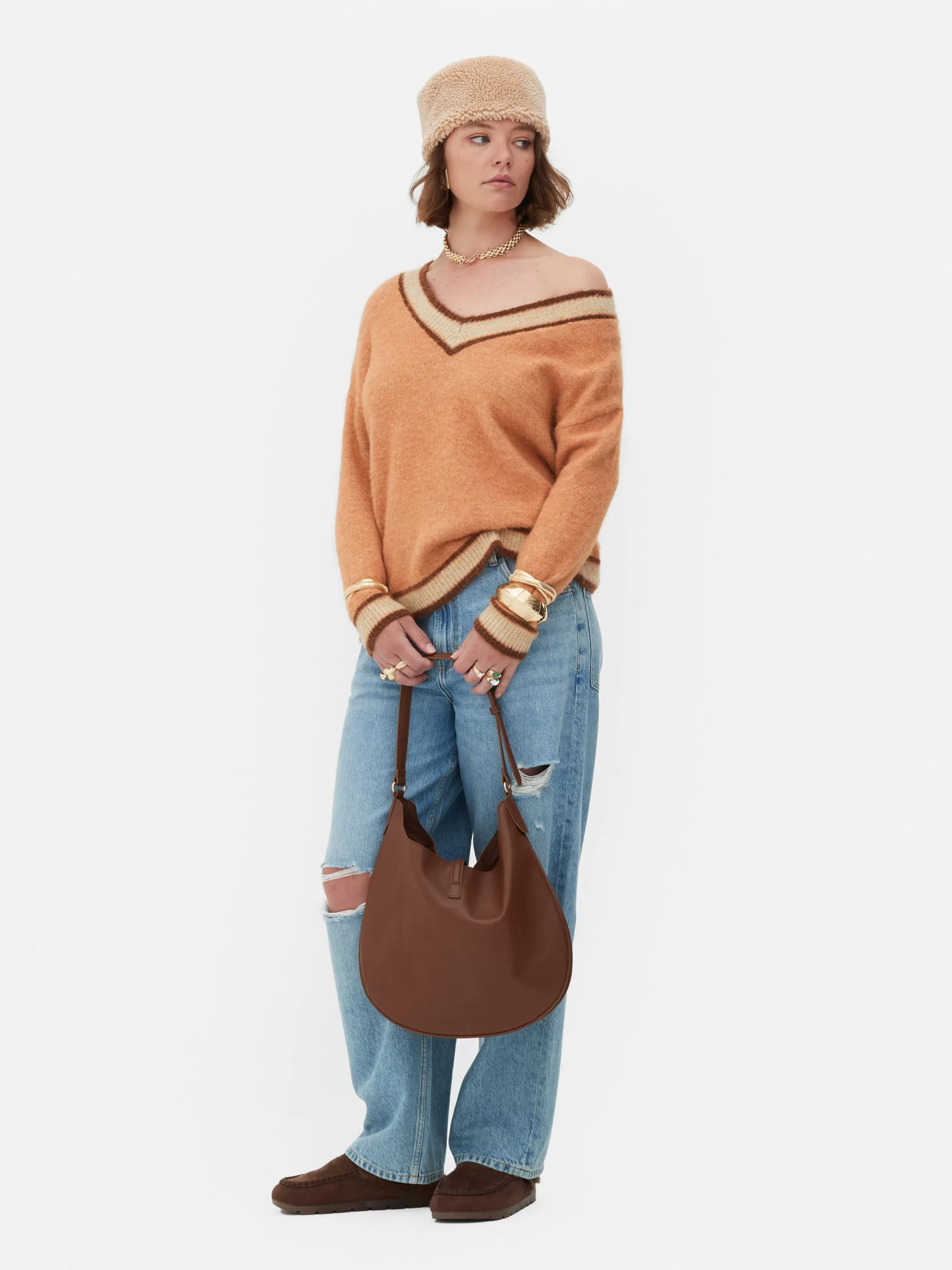 Primark Warme Winterkleding | Truien En Vesten^Trui Met V-hals En Vintage Stijl Rita Ora
