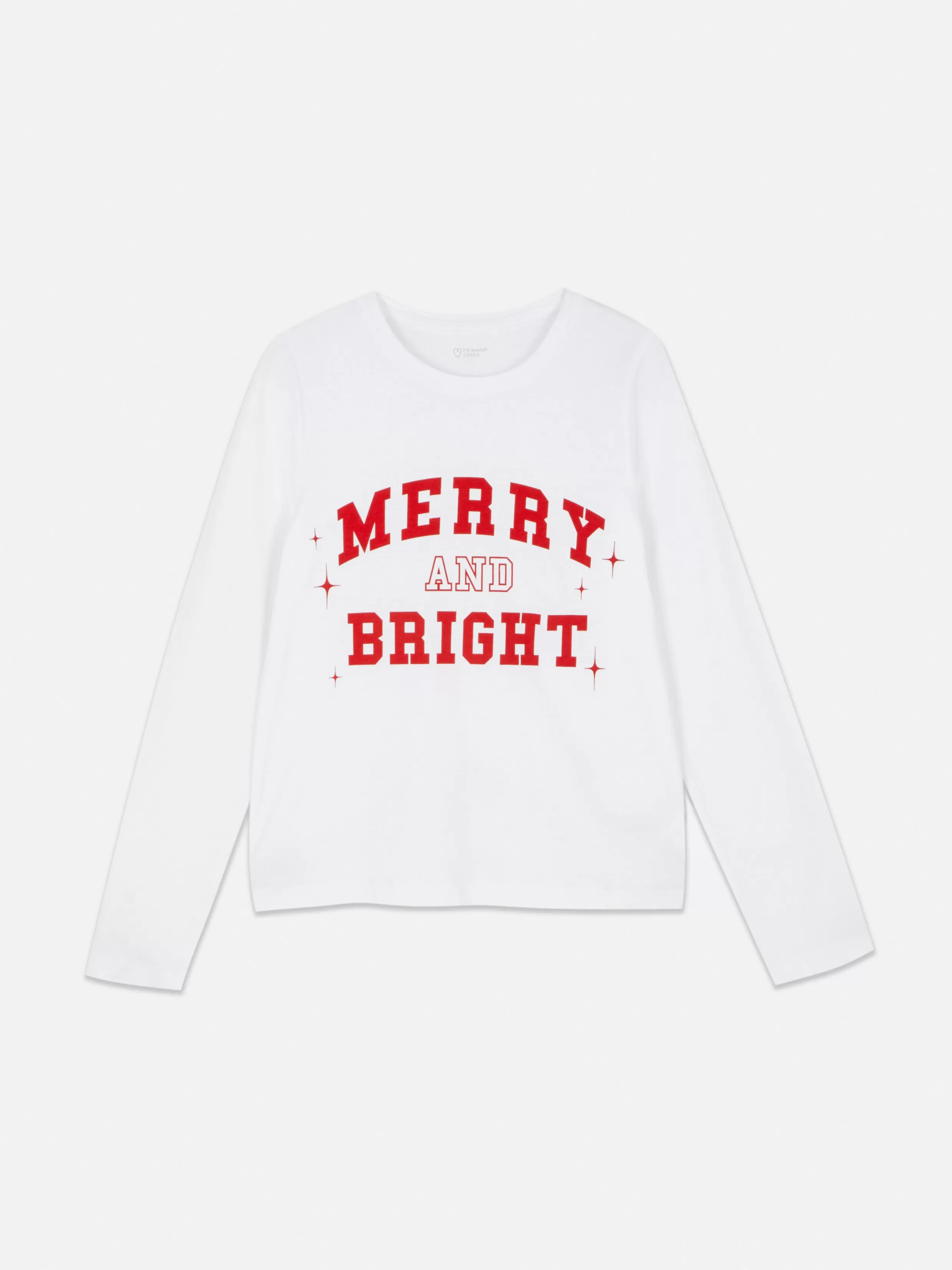 Primark Tops En T-Shirts^T-shirt Met Lange Mouwen En Kerstprint