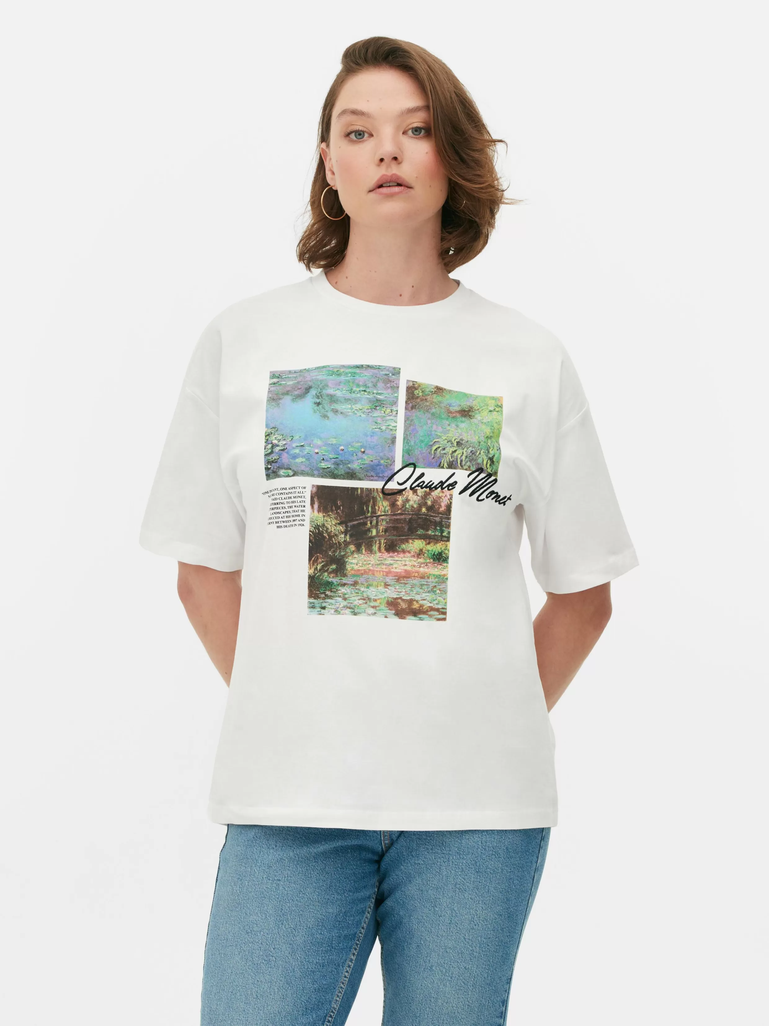 Primark Tops En T-Shirts^T-shirt Met Panelenprint Claude Monet