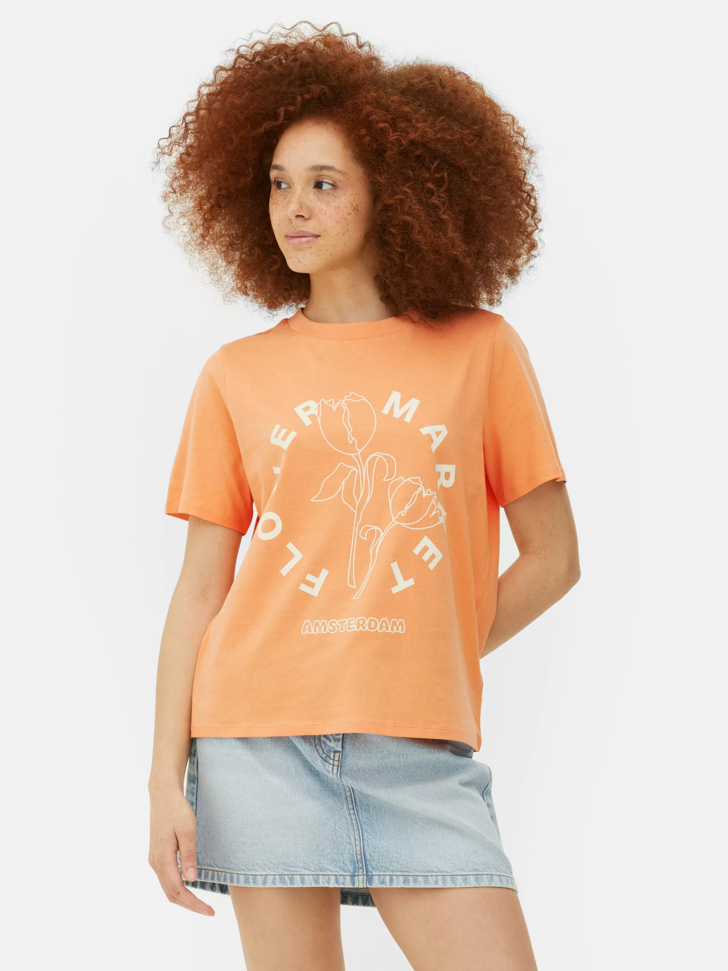 Primark Tops En T-Shirts^T-shirt Met Print Amsterdam Flower Market