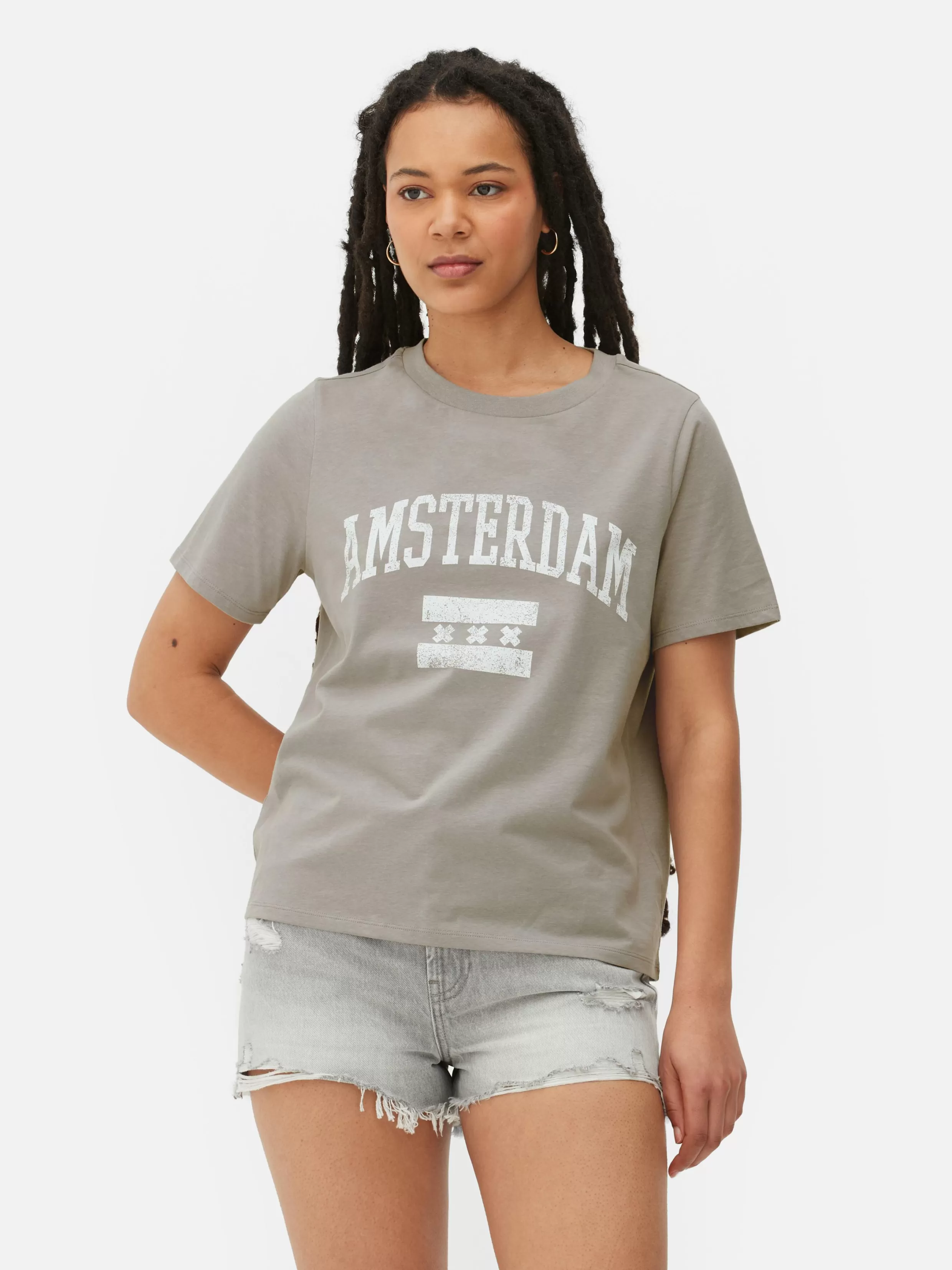 Primark Tops En T-Shirts^T-shirt Met Relaxte Pasvorm En Print