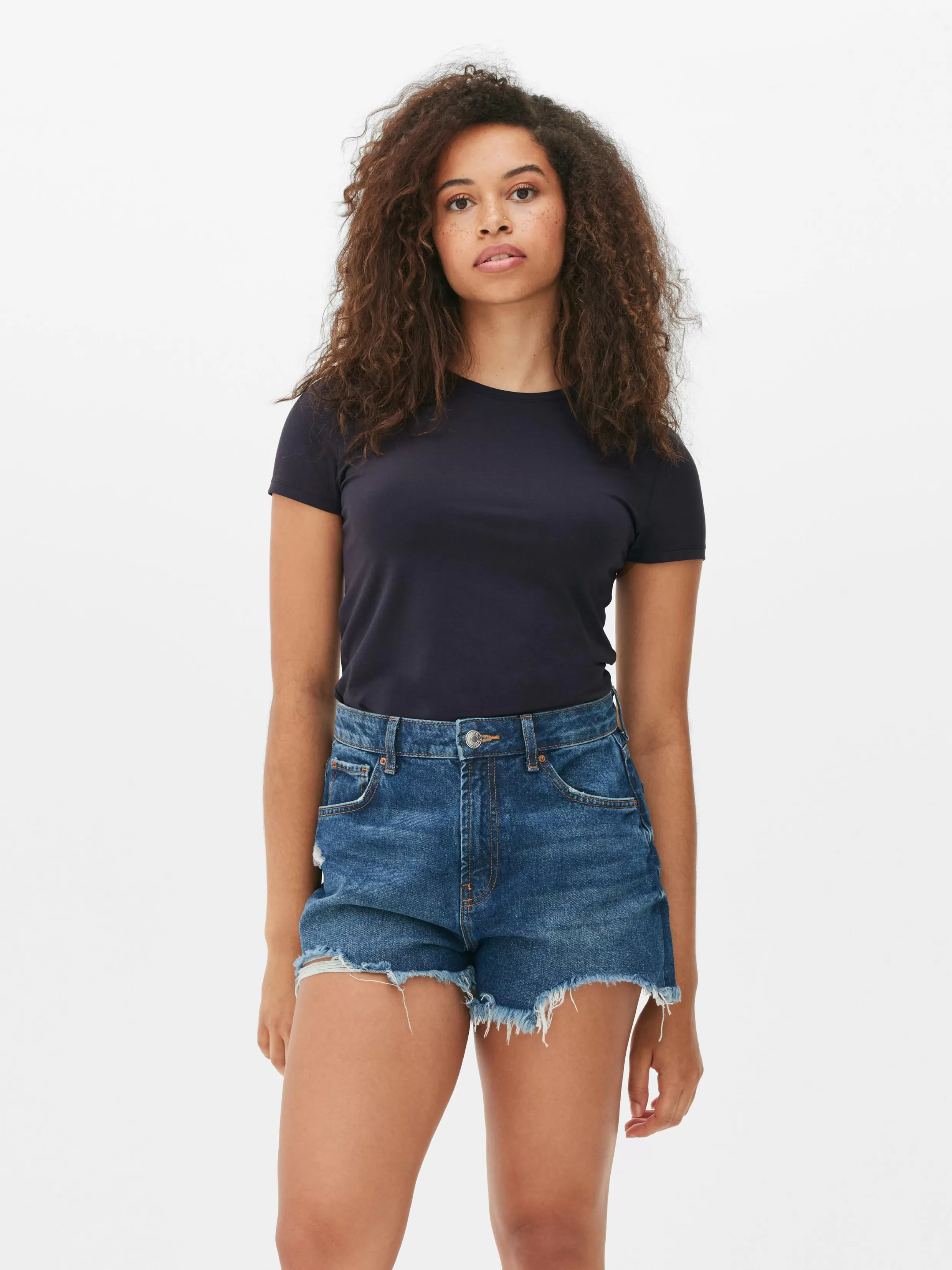 Primark Tops En T-Shirts^T-shirt Met Ronde Hals En Stretch