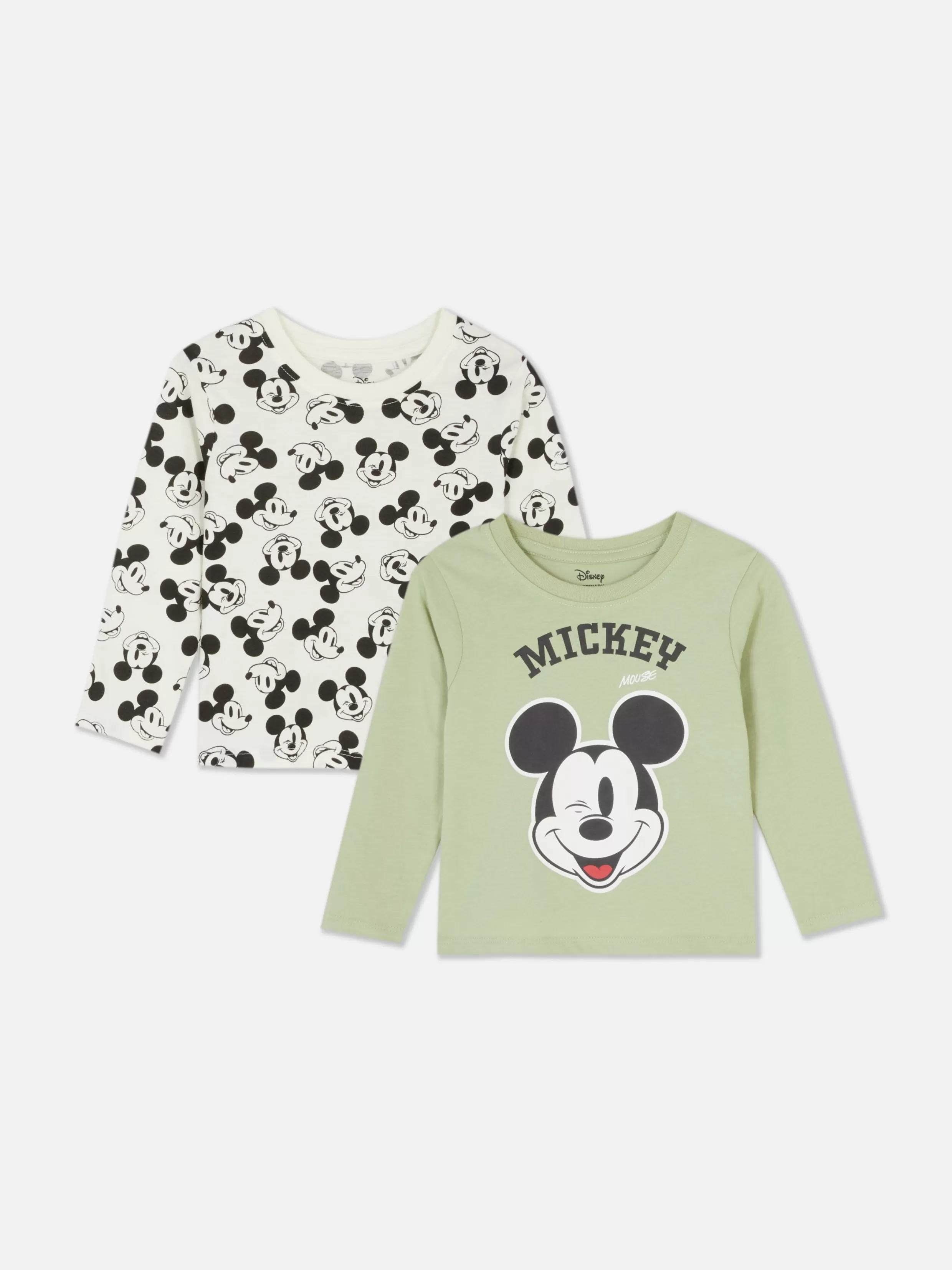 Primark Tops En T-Shirts^T-shirts Met Lange Mouwen Disney's Mickey Mouse, Set Van 2