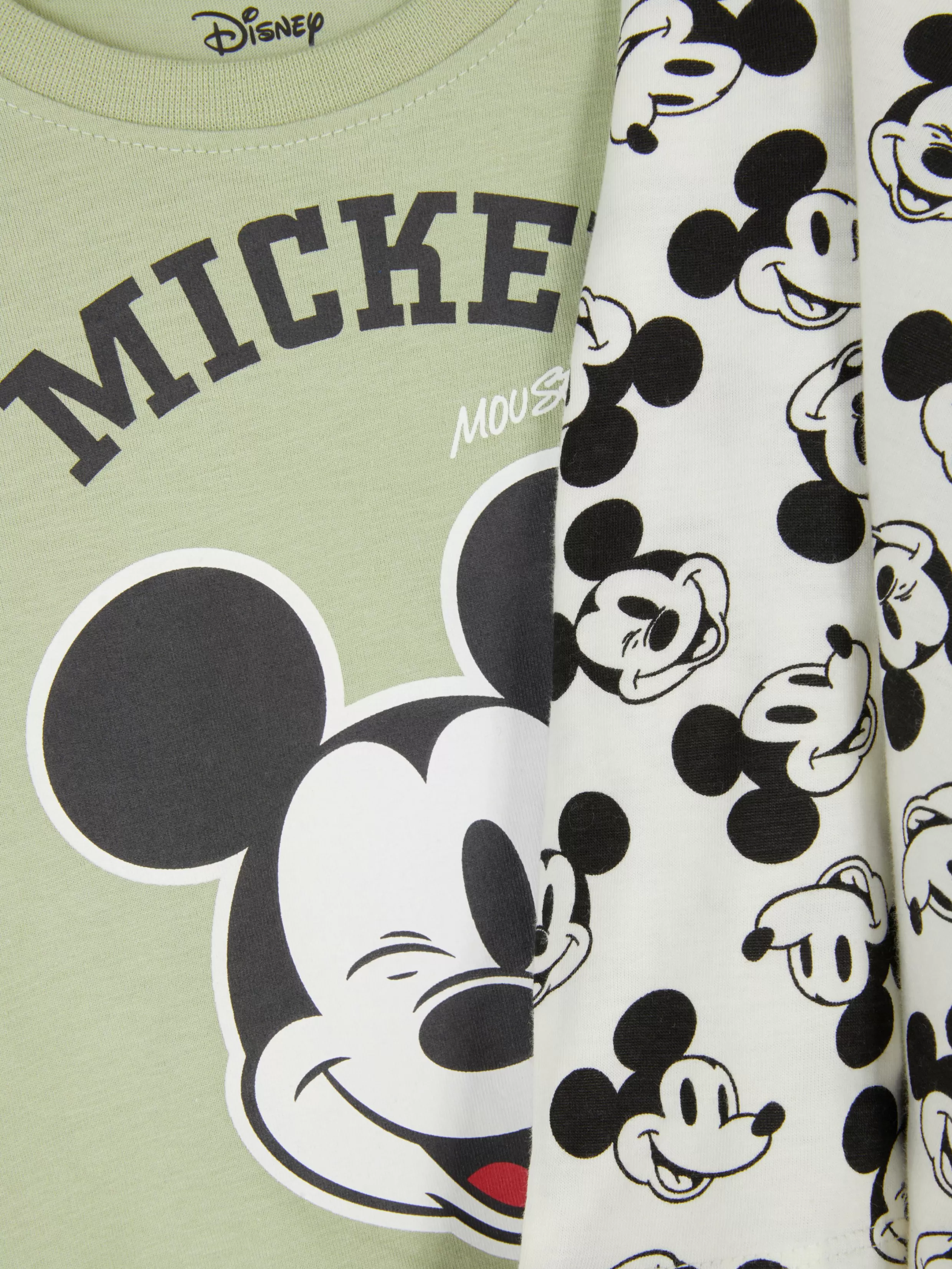 Primark Tops En T-Shirts^T-shirts Met Lange Mouwen Disney's Mickey Mouse, Set Van 2